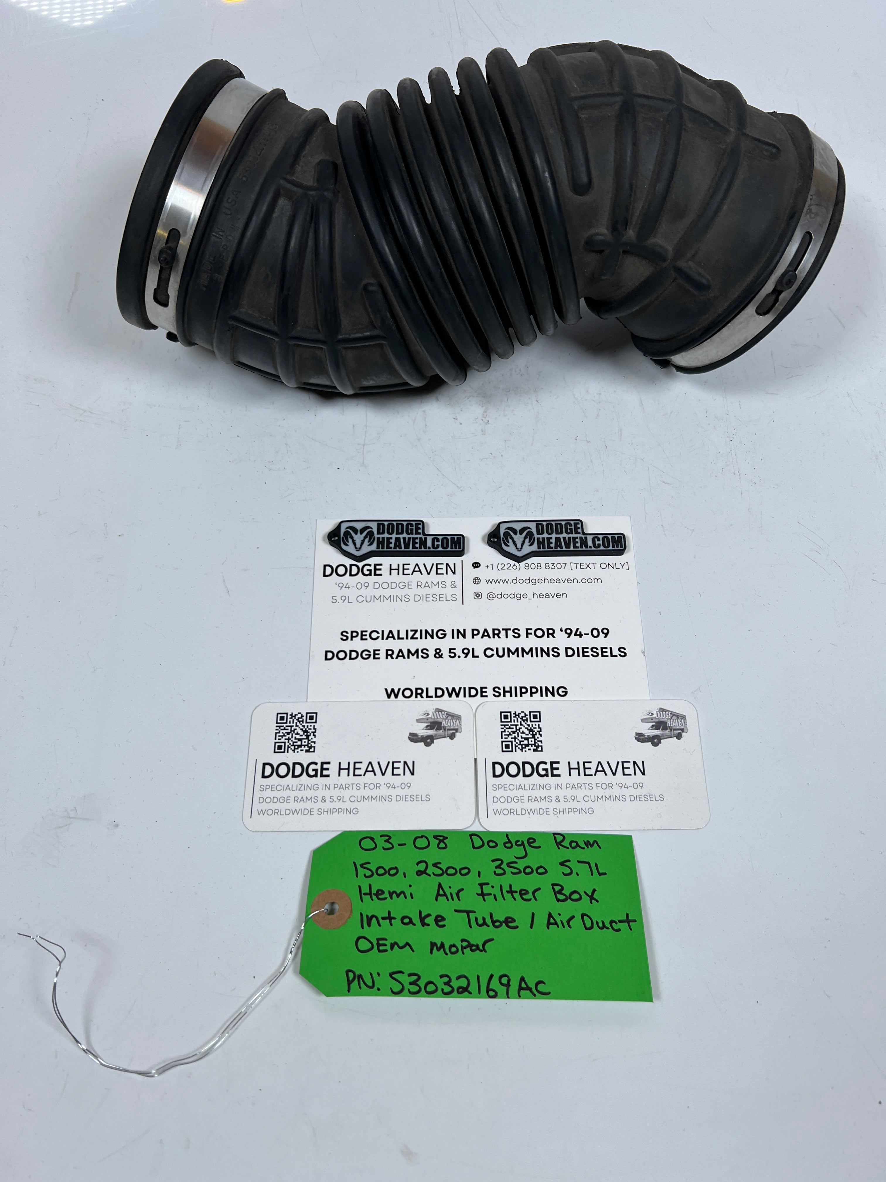 2003-2008 Dodge Ram 1500-3500 5.7l Hemi Air Filter Intake Tube