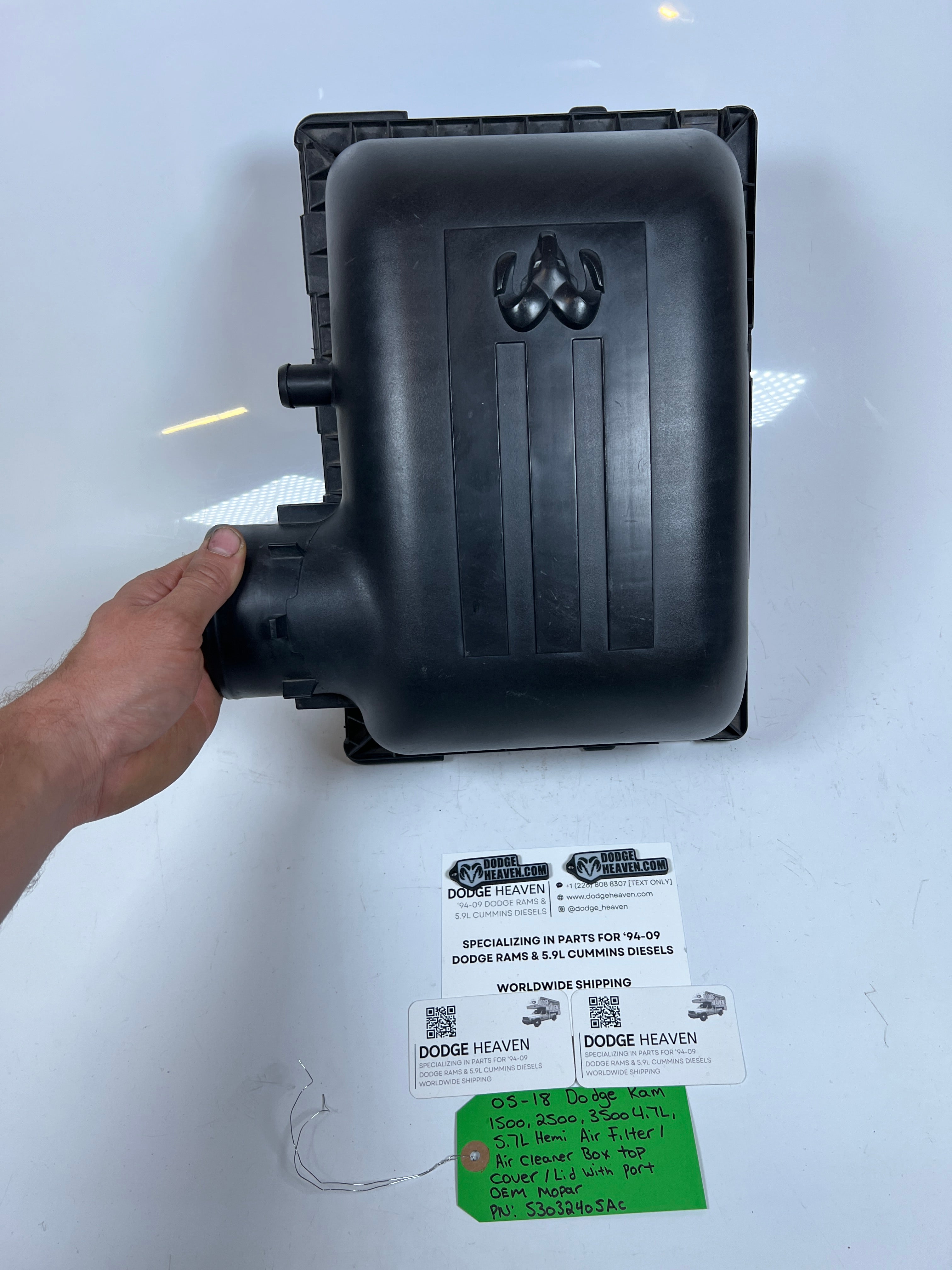 2005-2018 Dodge Ram 4.7L 5.7L Air Filter Air box Top Cover Lid W Port