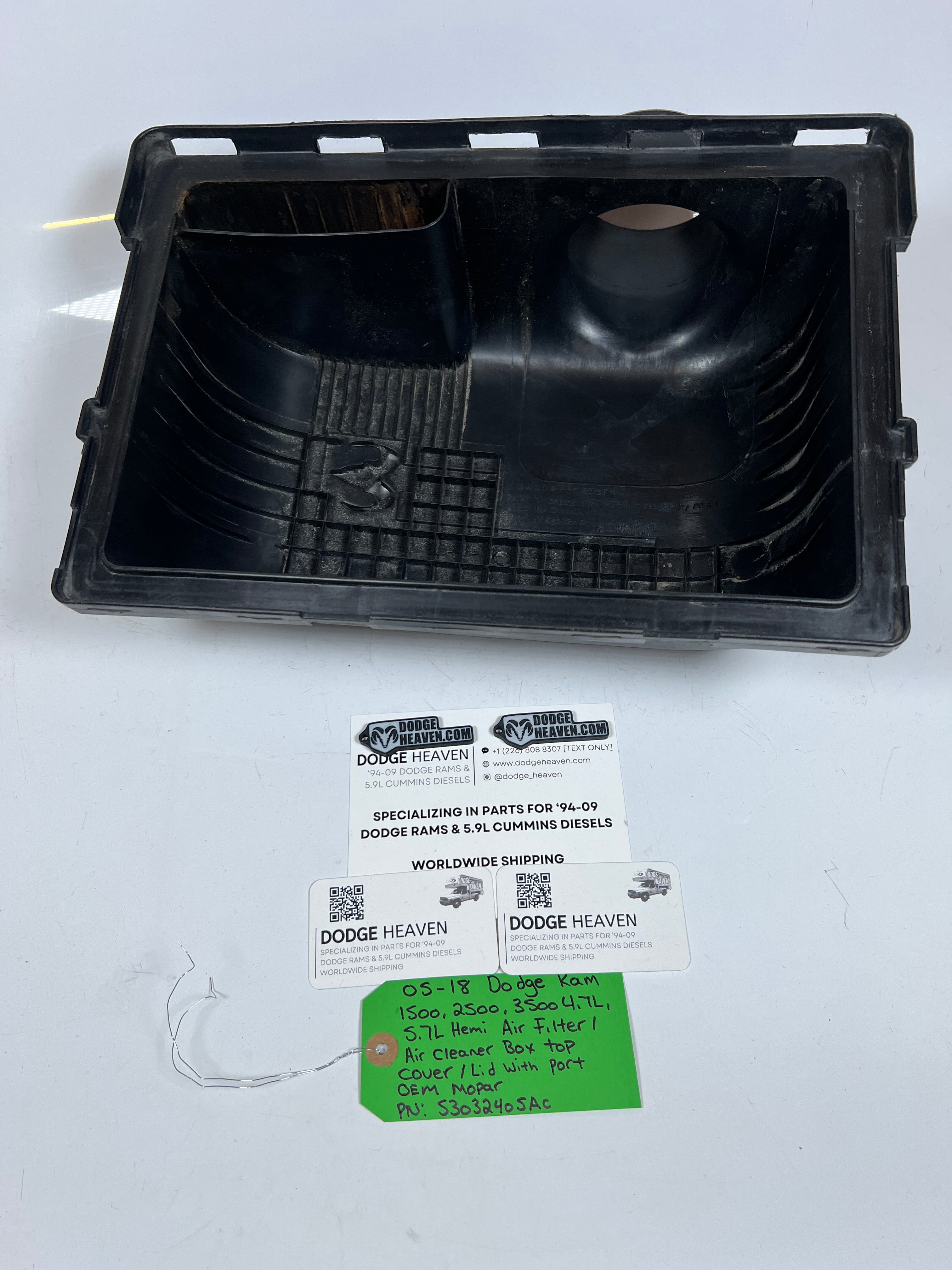 2005-2018 Dodge Ram 4.7L 5.7L Air Filter Air box Top Cover Lid W Port