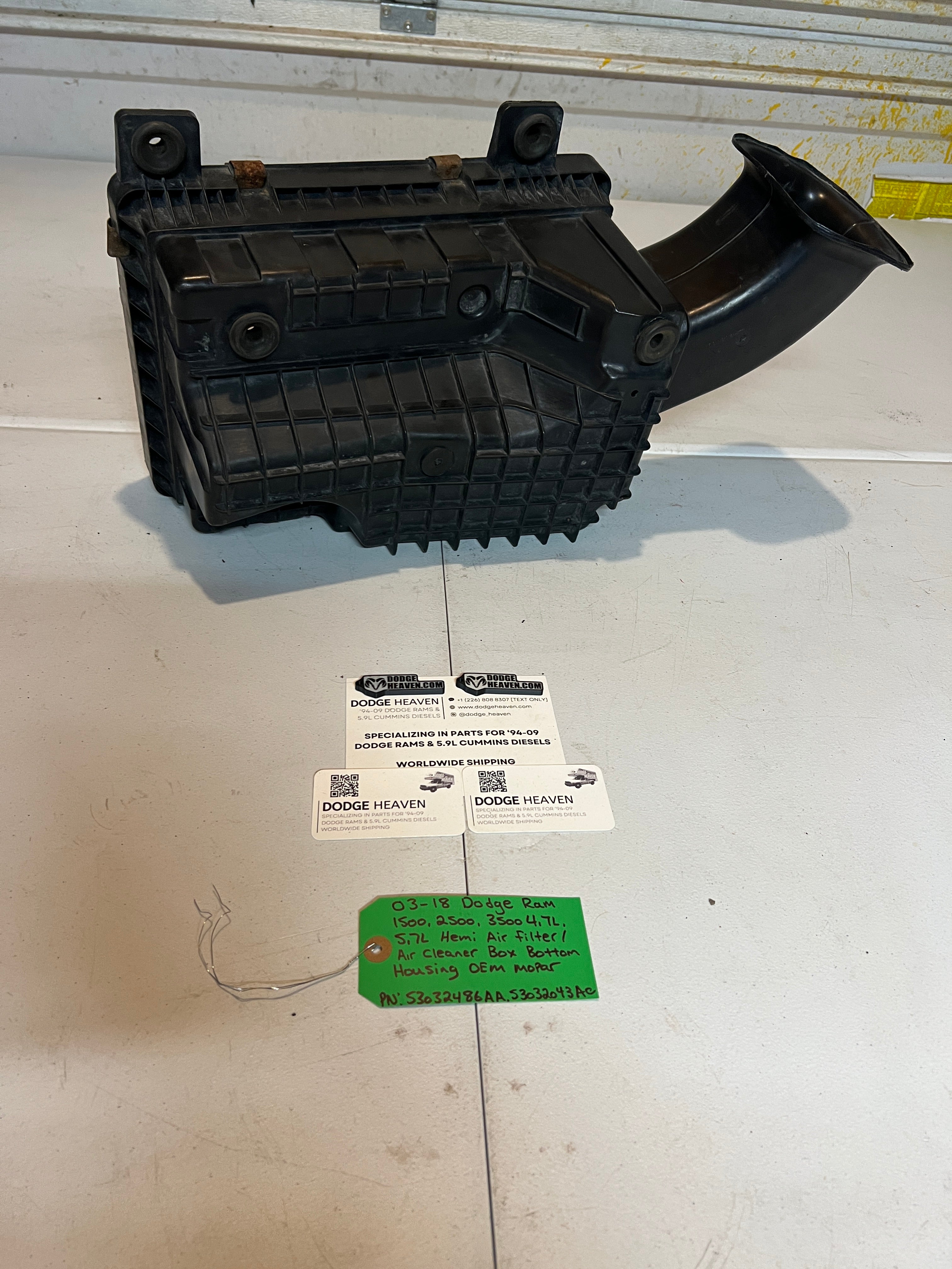 2003-2018 Dodge Ram 1500-3500 4.7L 5.7L Hemi Air filter Box Bottom Housing
