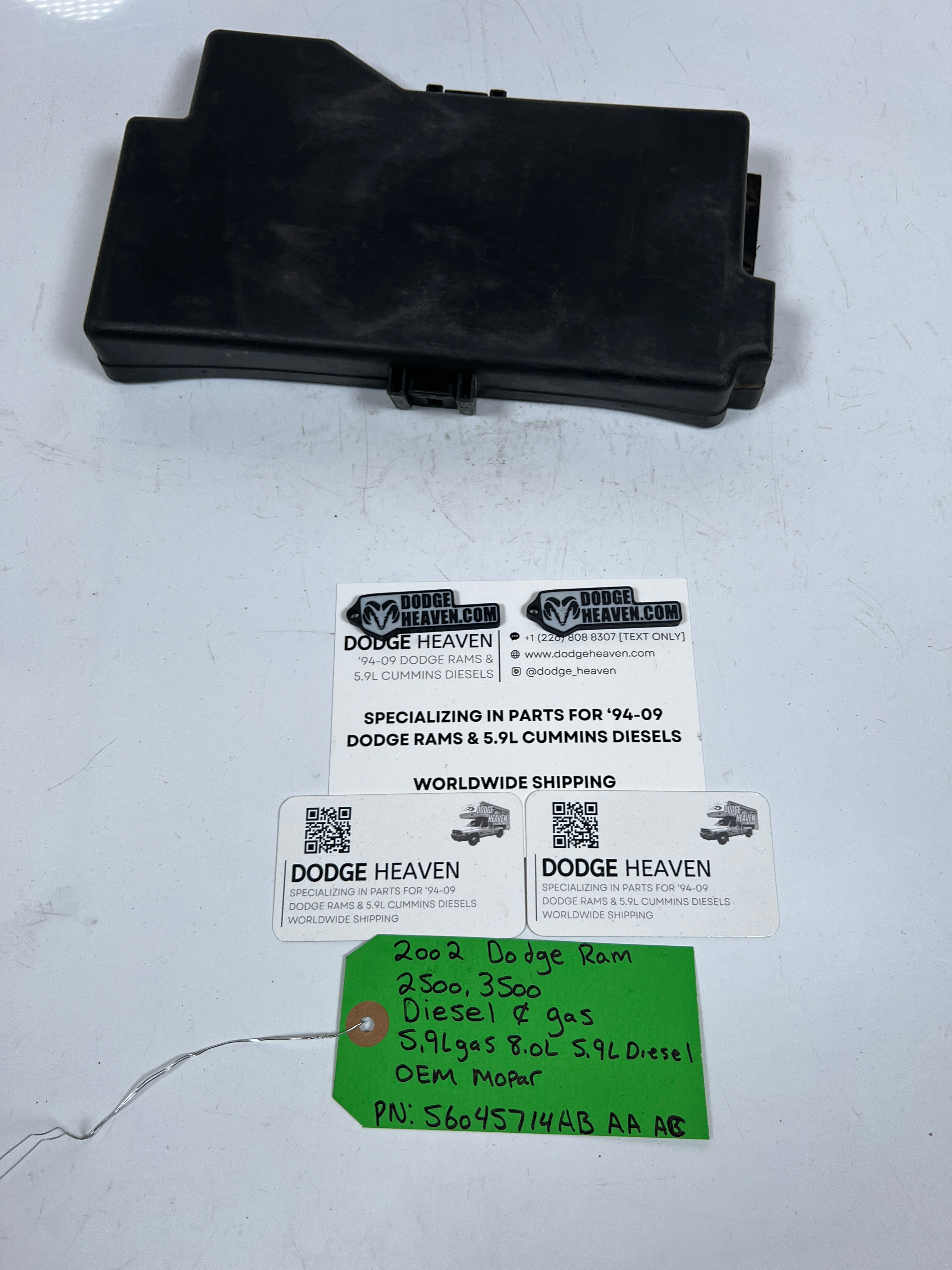 2002-2002 Dodge Ram 2500 3500 Diesel & Gas Fuse Box Lid / Cover