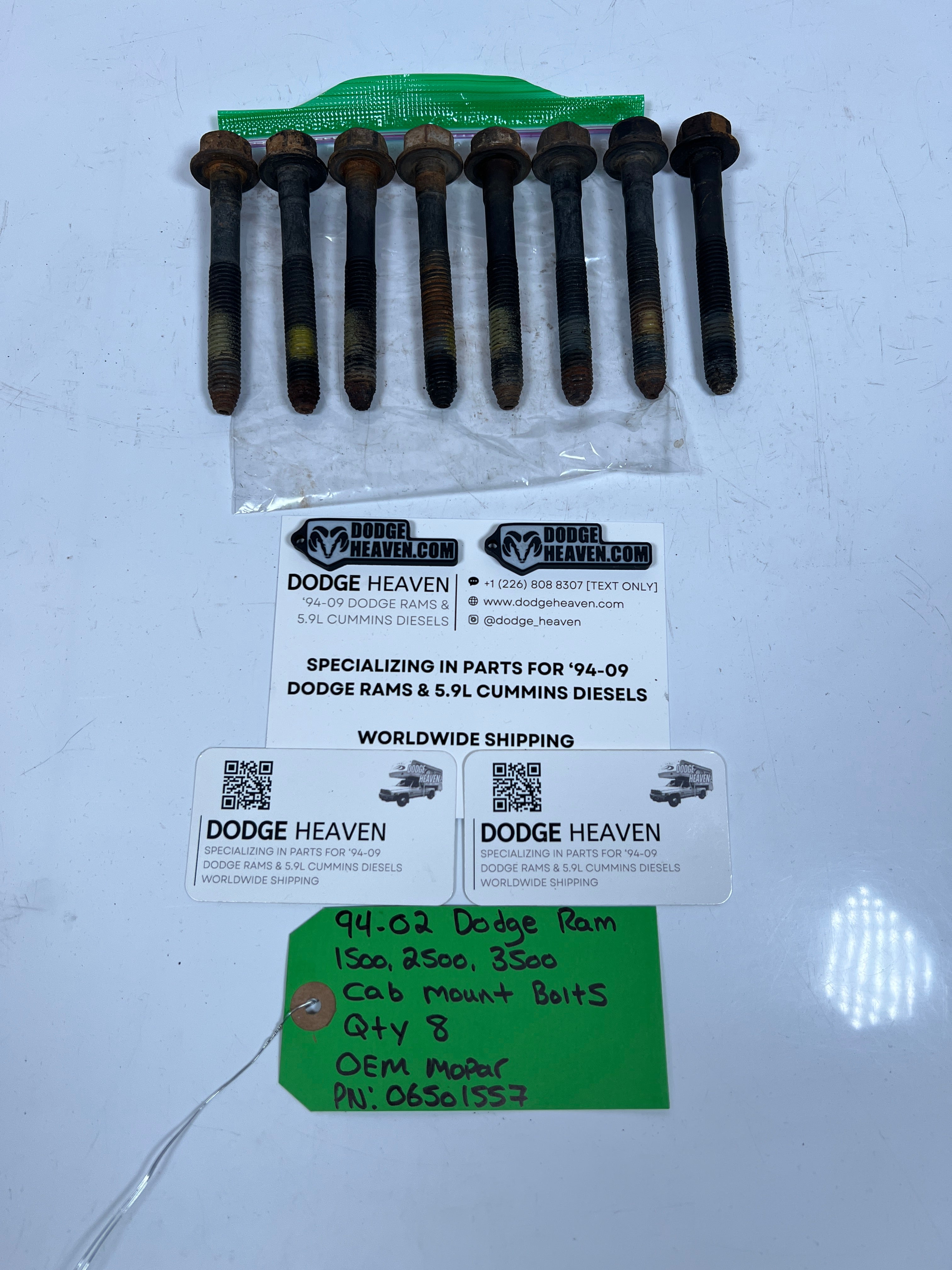 1994-2002 Dodge Ram 1500 2500 3500 Cab Mount Body Mount Bolts QTY 8