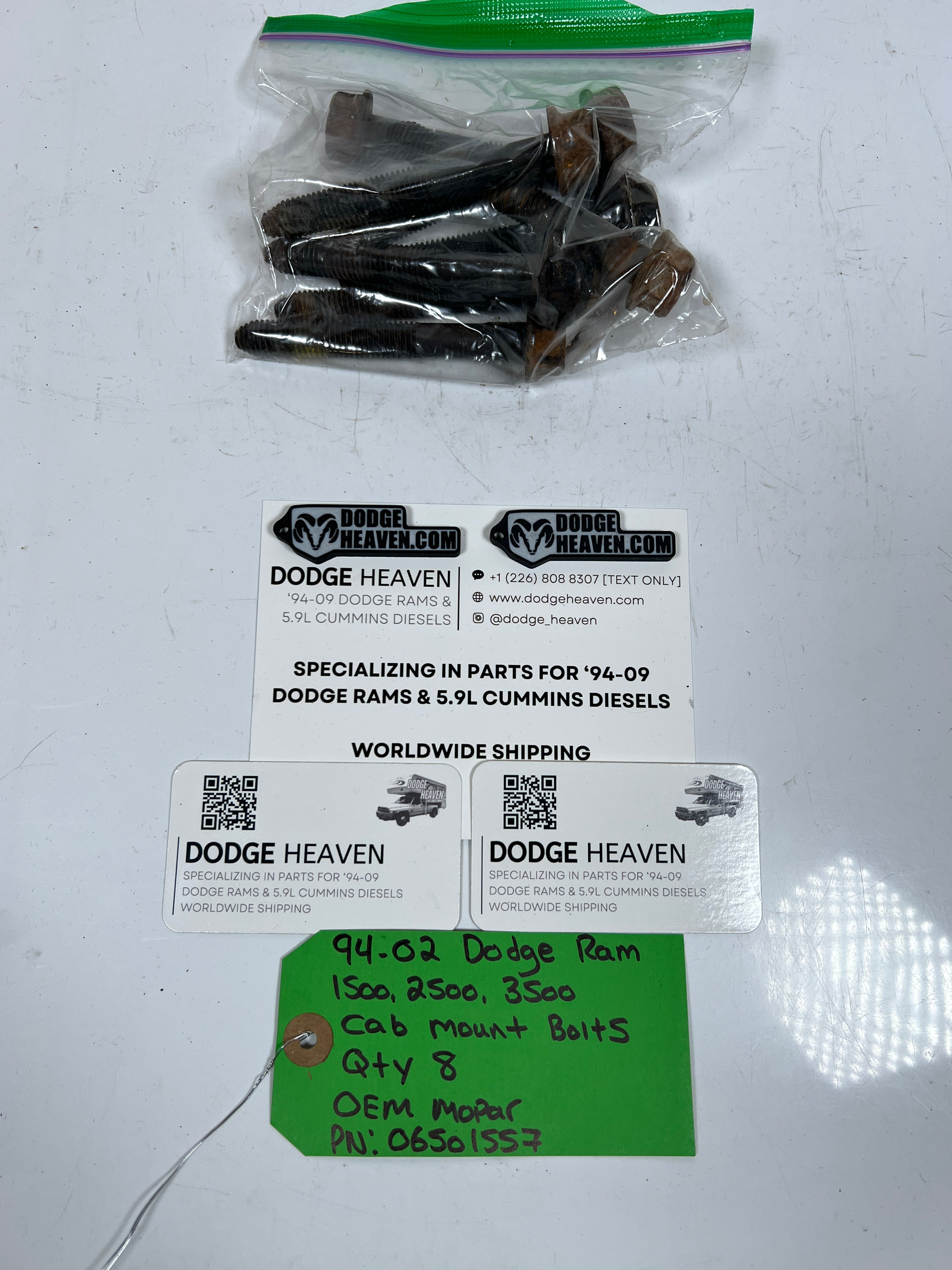 1994-2002 Dodge Ram 1500 2500 3500 Cab Mount Body Mount Bolts QTY 8