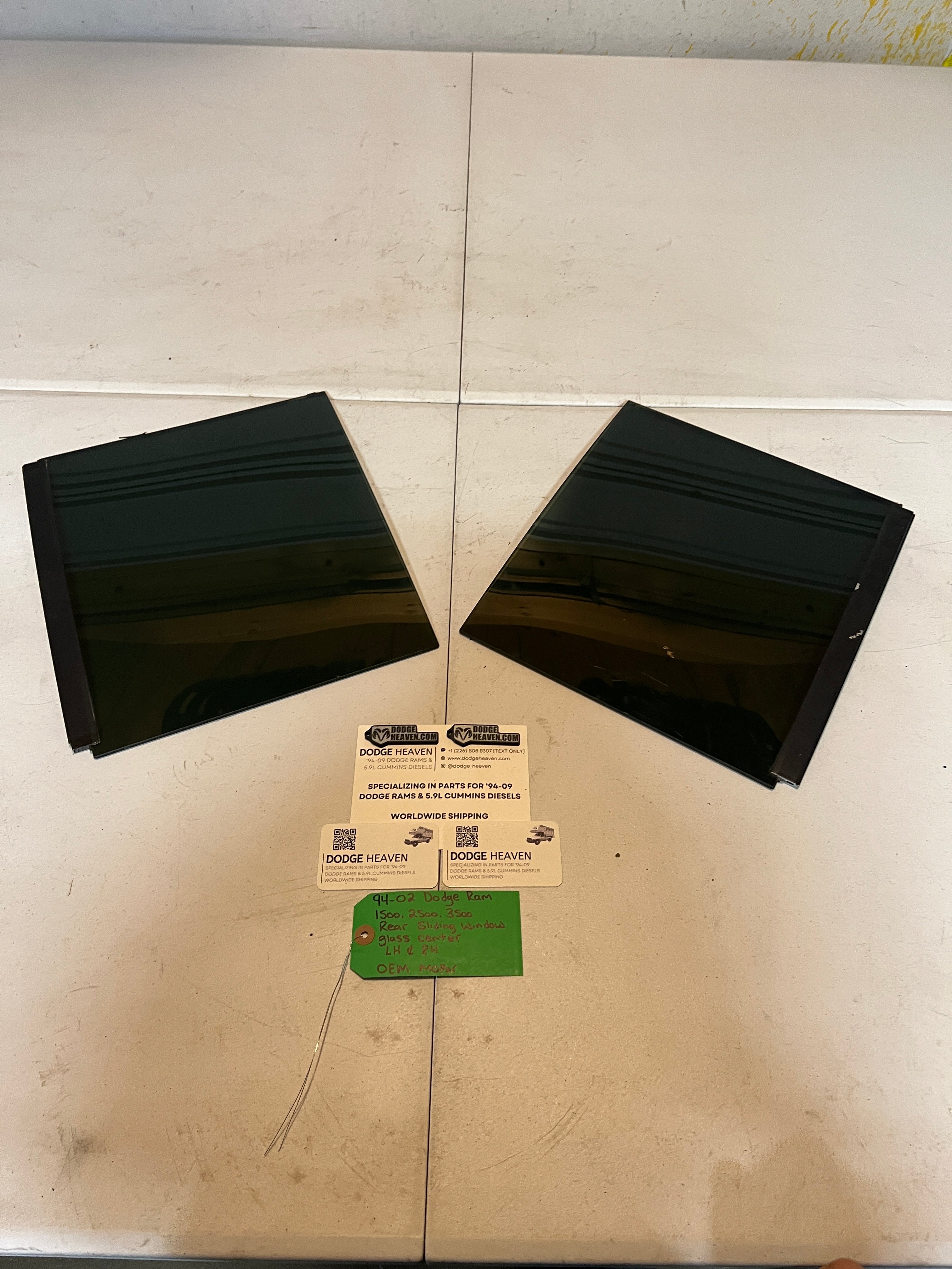 1994-2002 Dodge Ram 1500-3500 Rear Slider Sliding Window Glass Center LH & RH