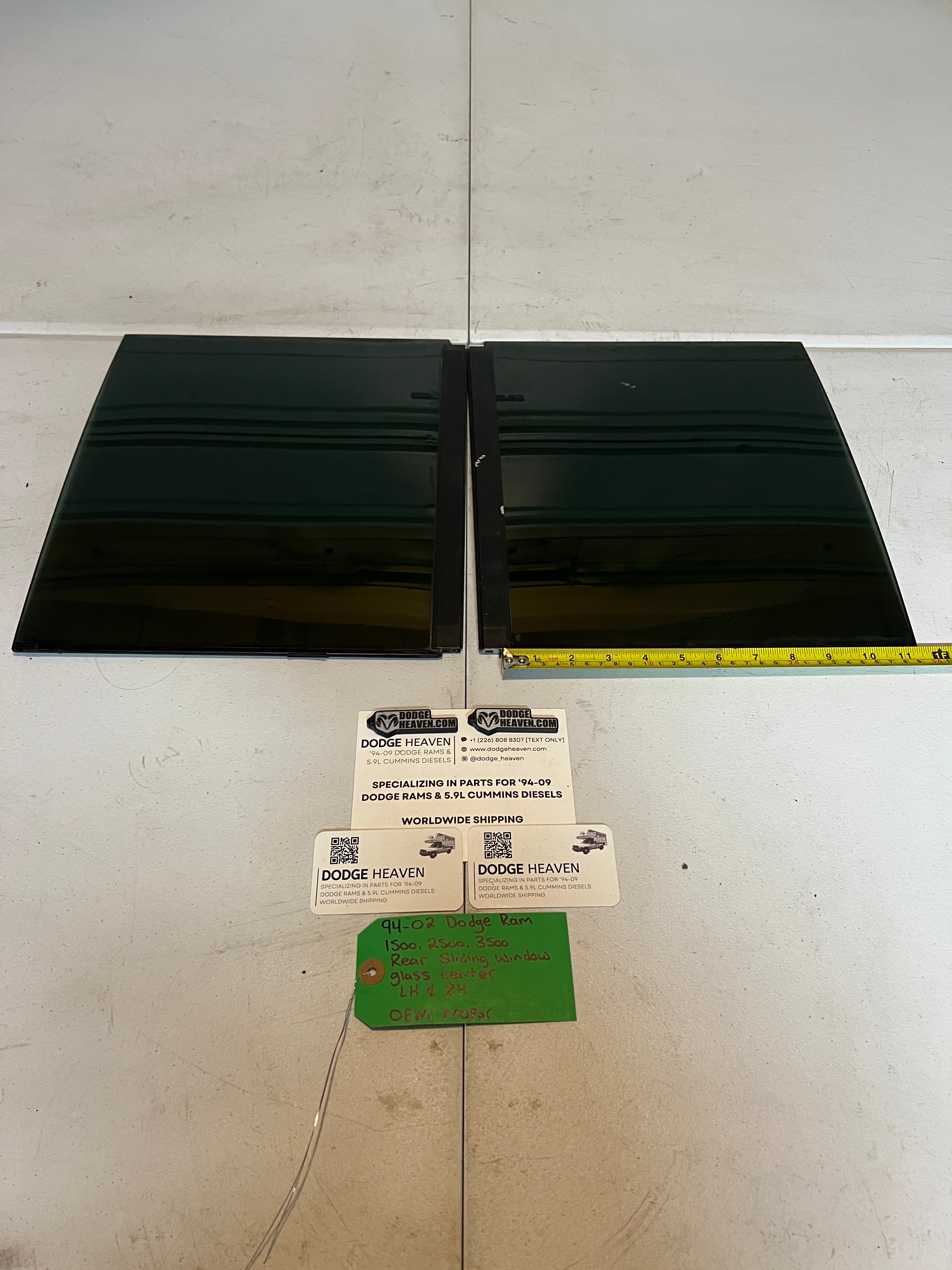 1994-2002 Dodge Ram 1500-3500 Rear Slider Sliding Window Glass Center LH & RH