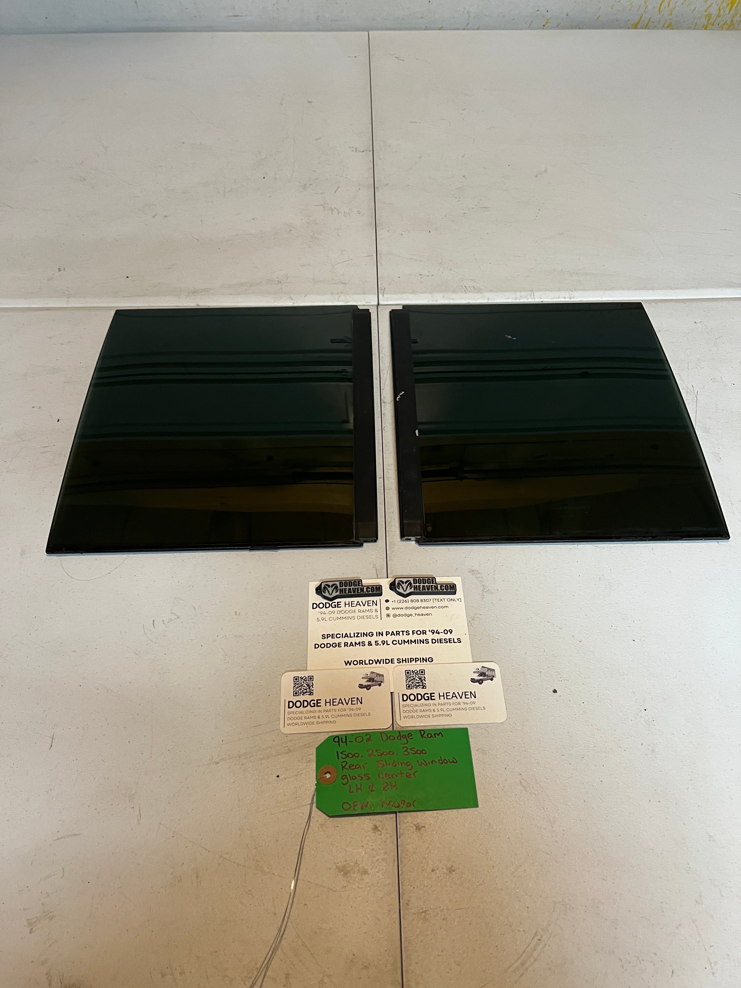 1994-2002 Dodge Ram 1500-3500 Rear Slider Sliding Window Glass Center LH & RH