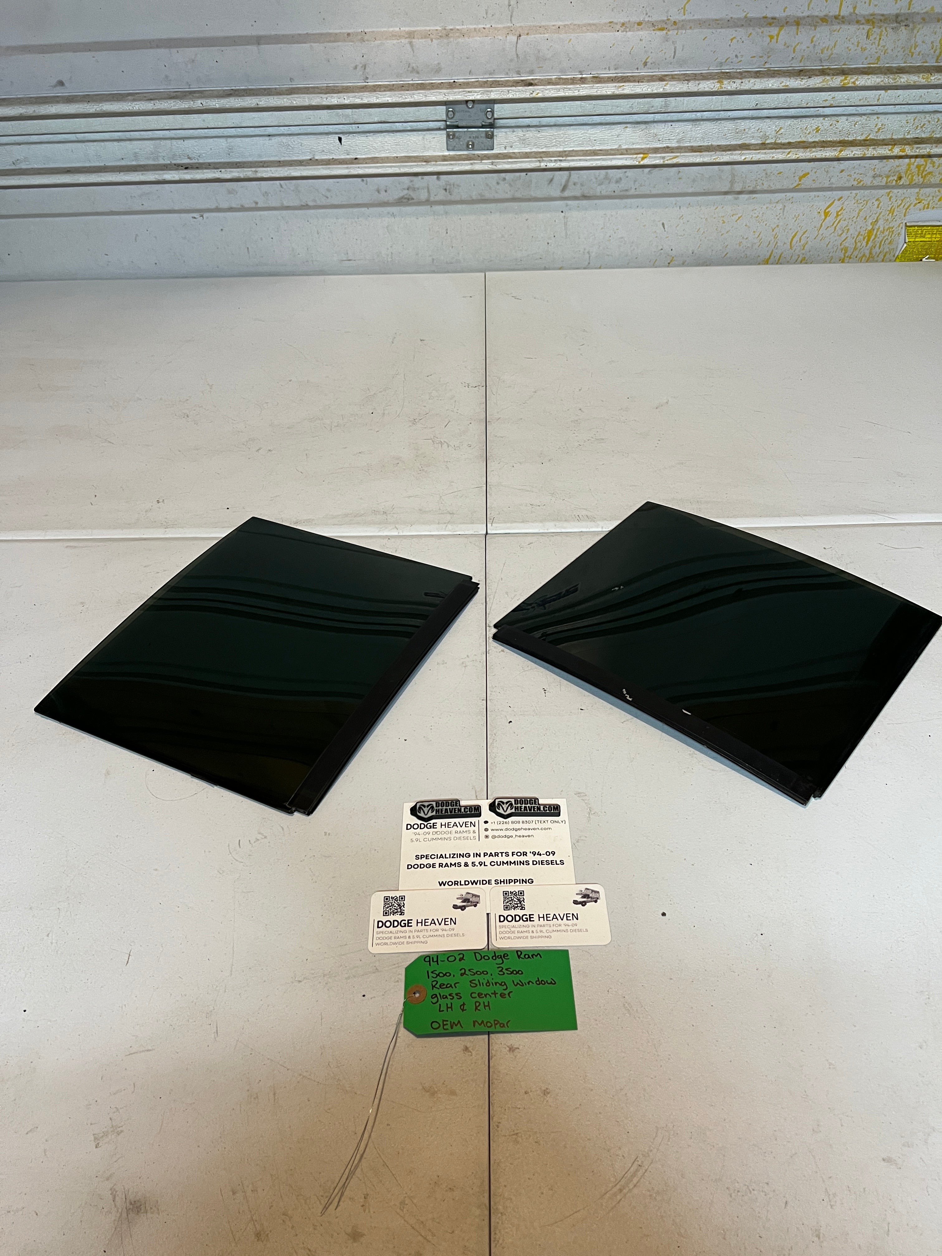 1994-2002 Dodge Ram 1500-3500 Rear Slider Sliding Window Glass Center LH & RH