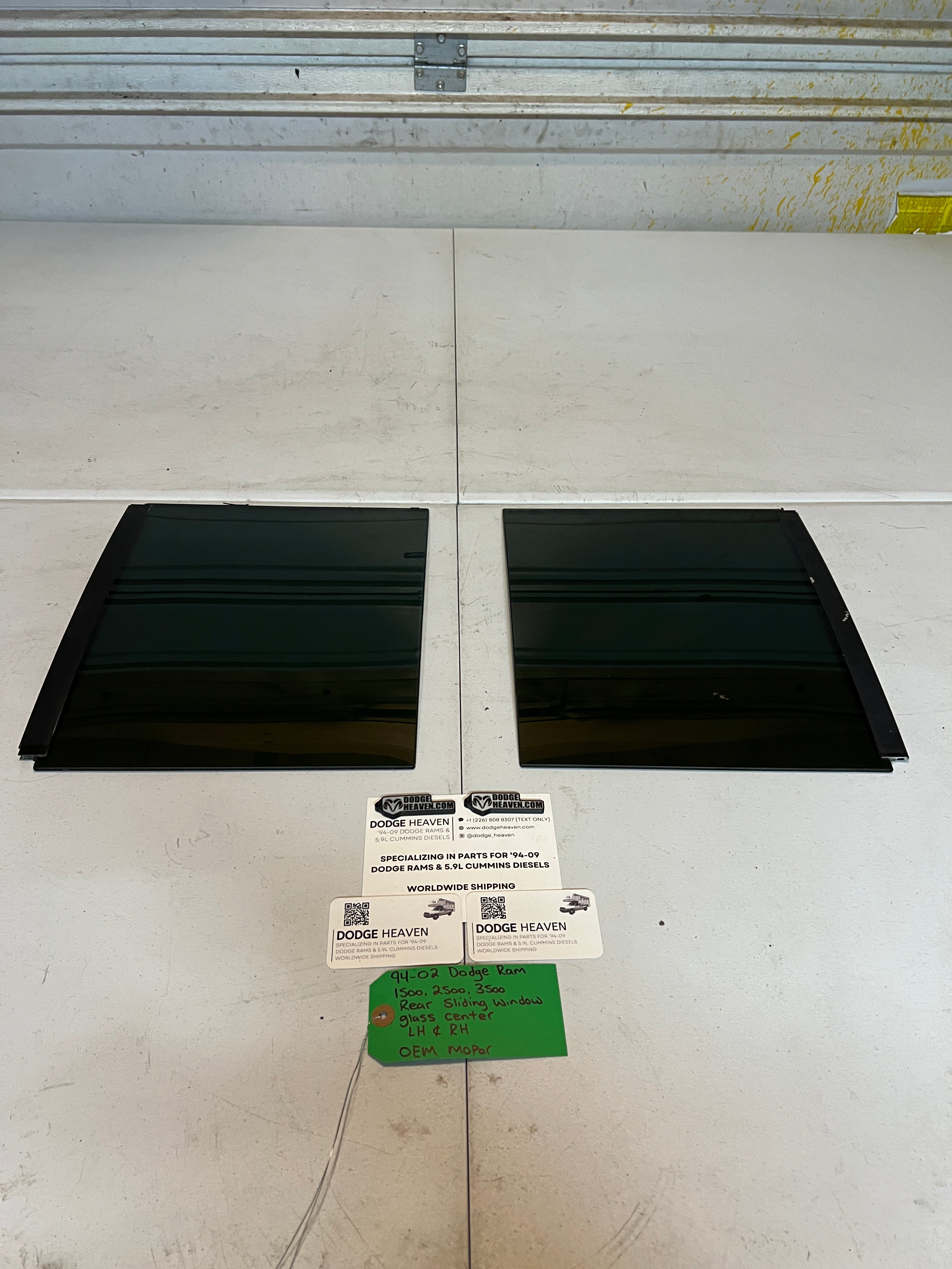 1994-2002 Dodge Ram 1500-3500 Rear Slider Sliding Window Glass Center LH & RH