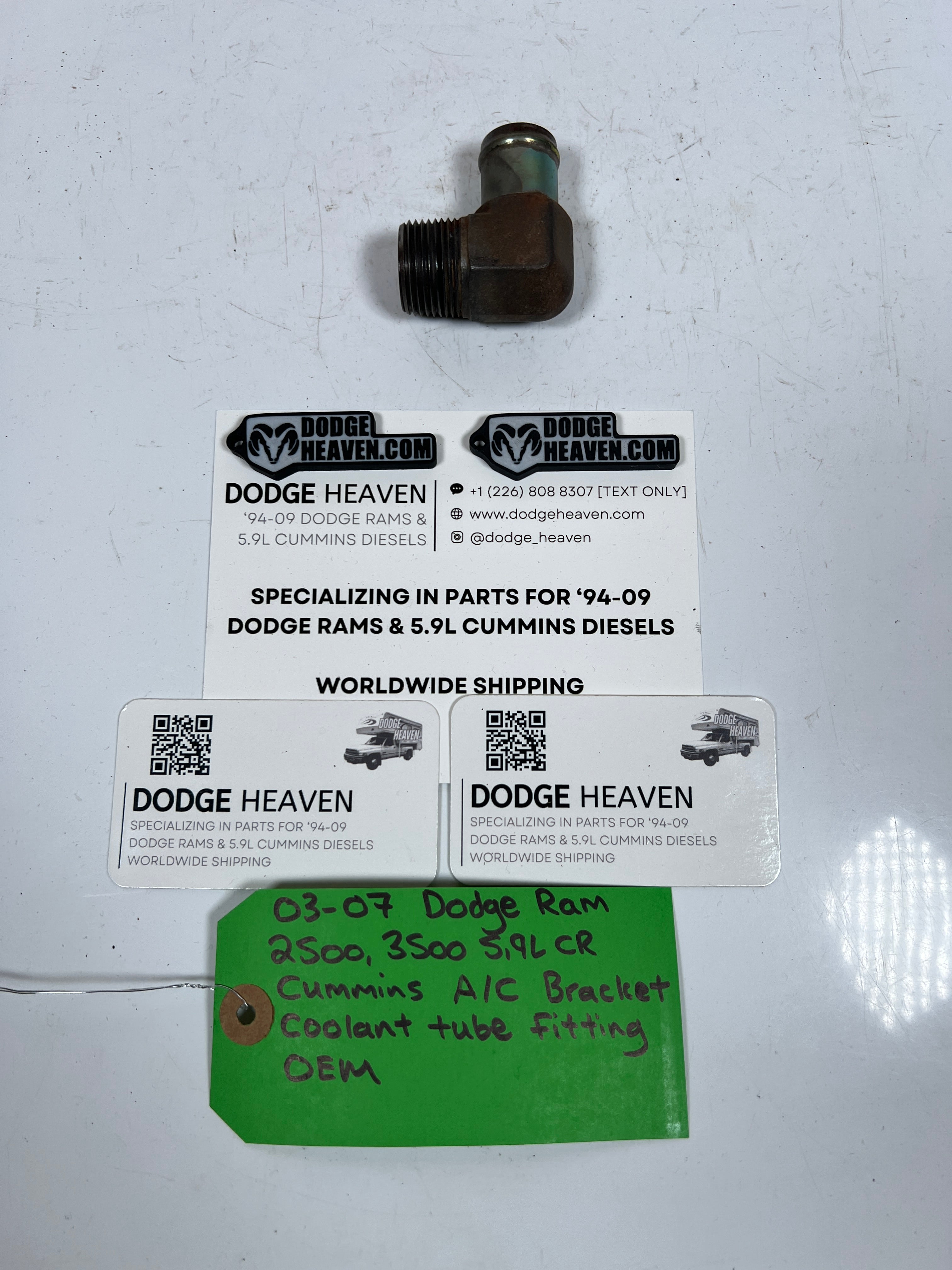 2003-2007 Dodge Ram 2500 3500 5.9L Cummins A/C Bracket Coolant Tube Fitting