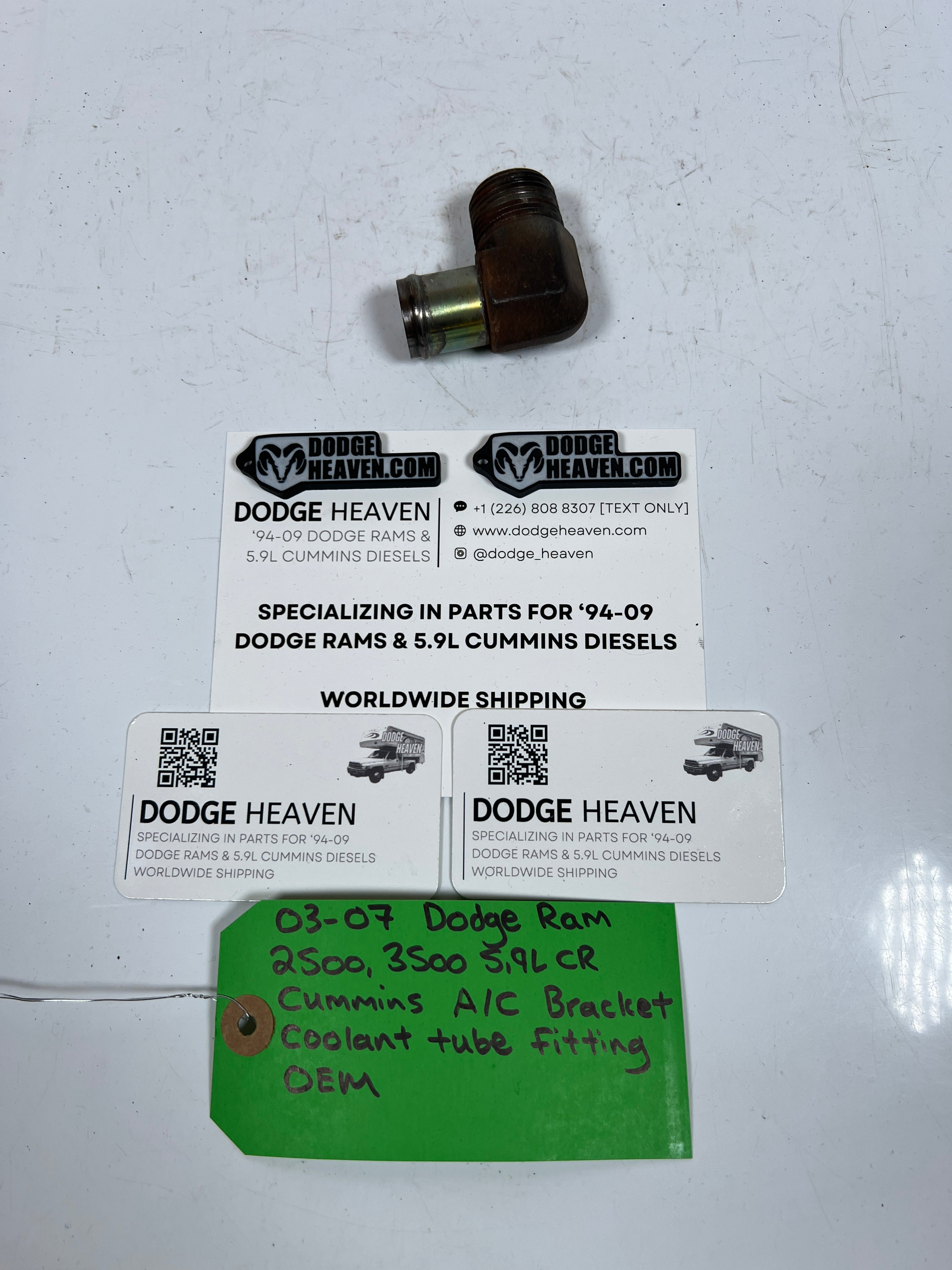 2003-2007 Dodge Ram 2500 3500 5.9L Cummins A/C Bracket Coolant Tube Fitting