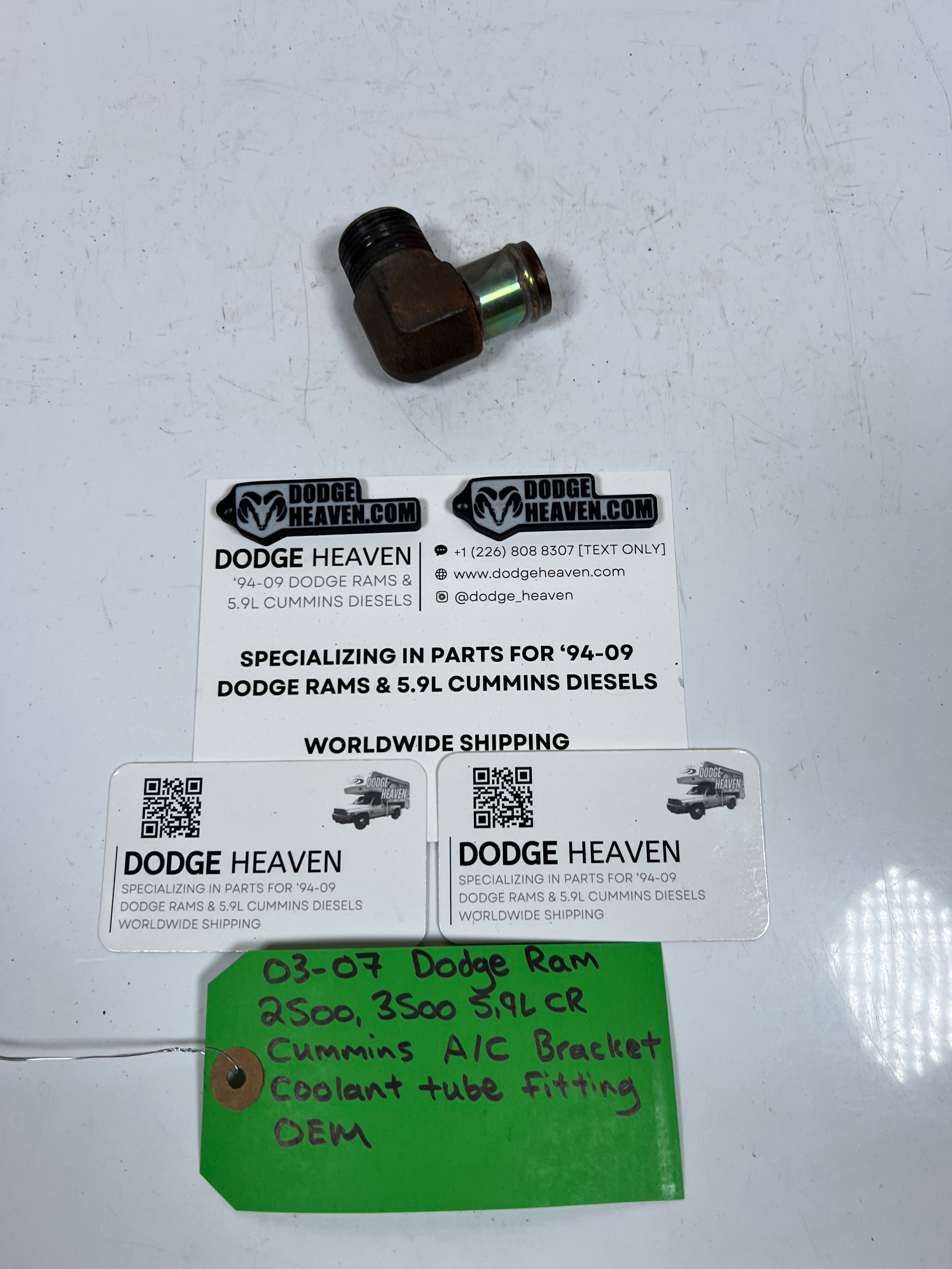 2003-2007 Dodge Ram 2500 3500 5.9L Cummins A/C Bracket Coolant Tube Fitting