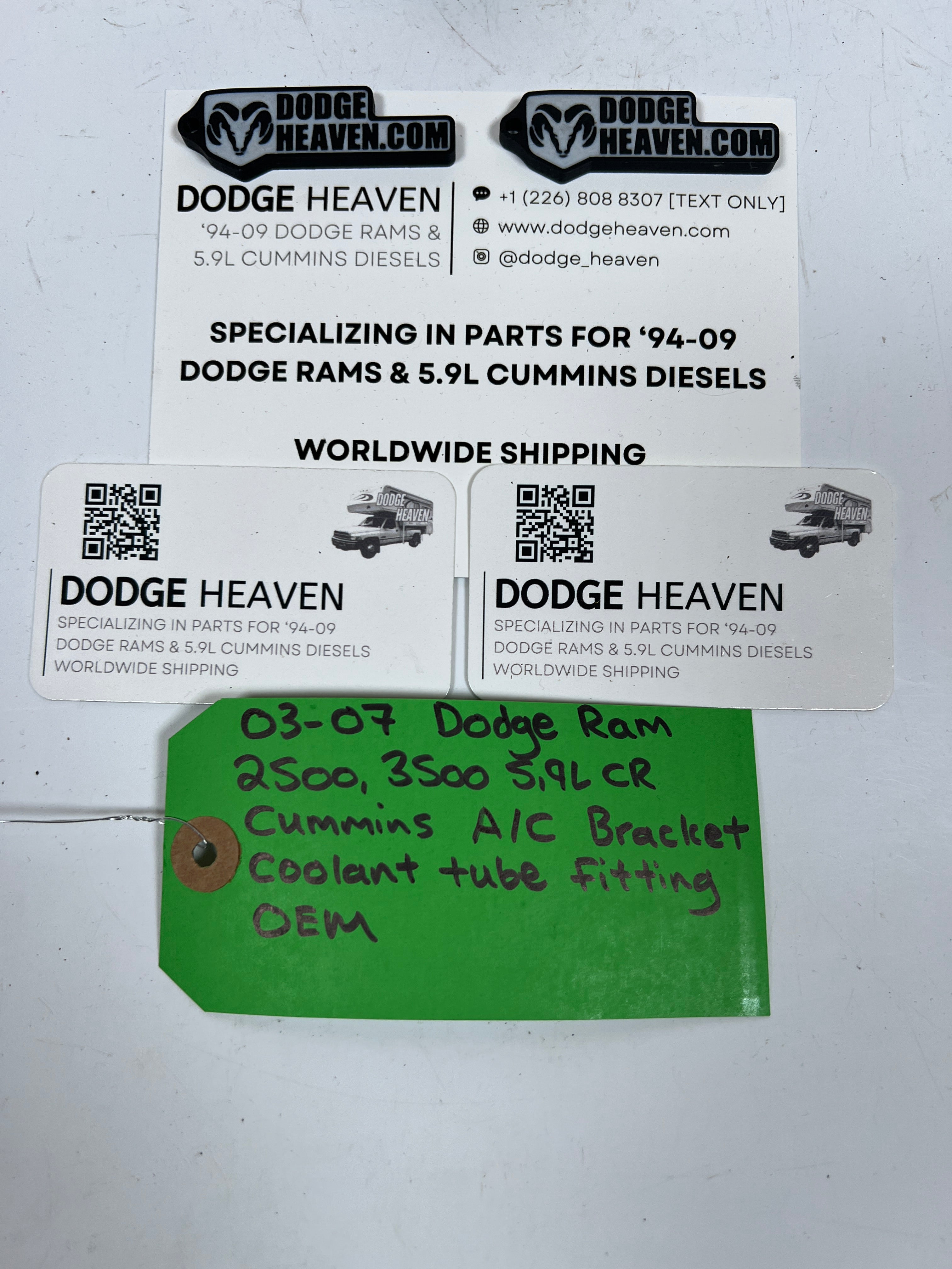 2003-2007 Dodge Ram 2500 3500 5.9L Cummins A/C Bracket Coolant Tube Fitting