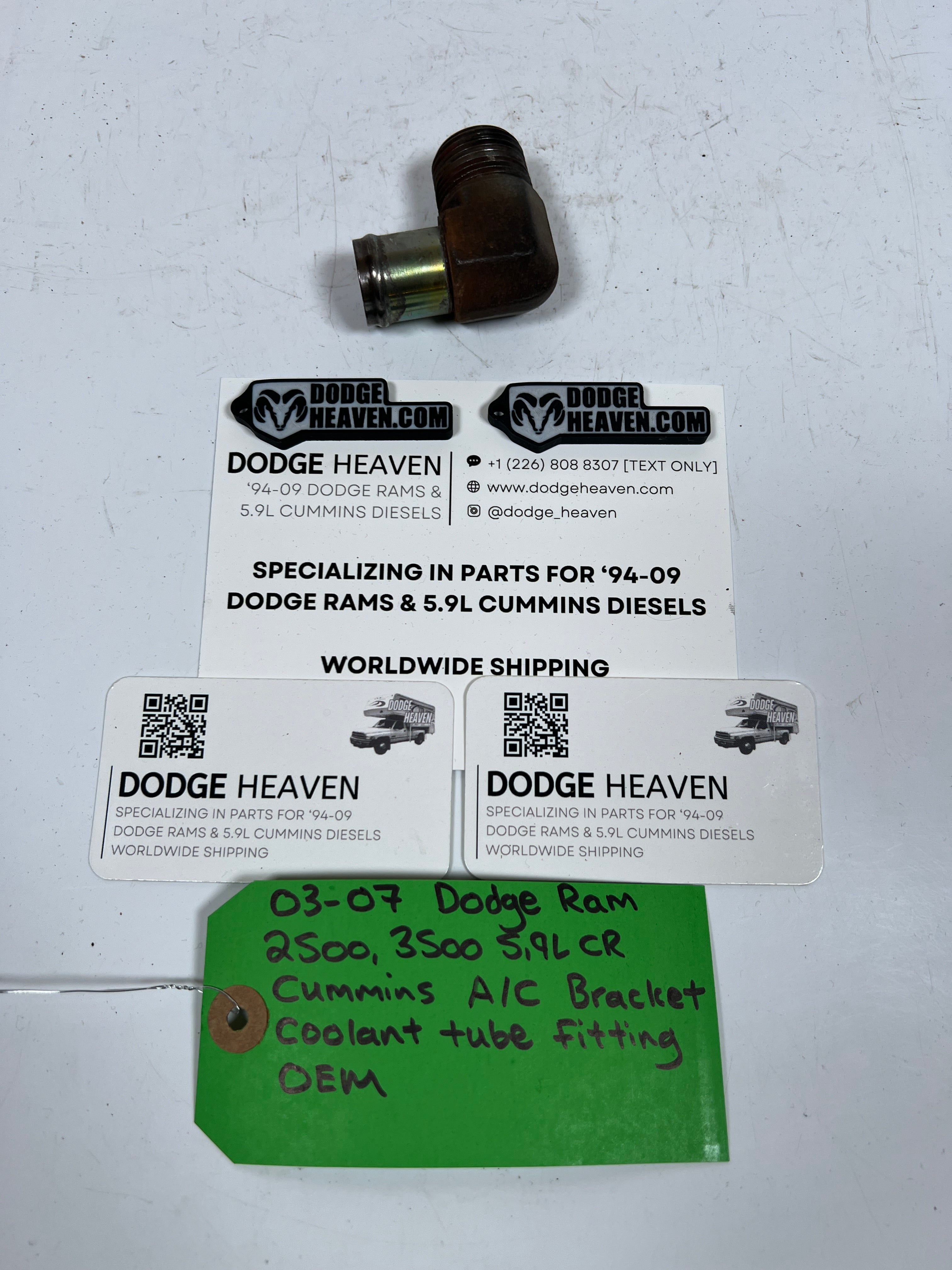 2003-2007 Dodge Ram 2500 3500 5.9L Cummins A/C Bracket Coolant Tube Fitting