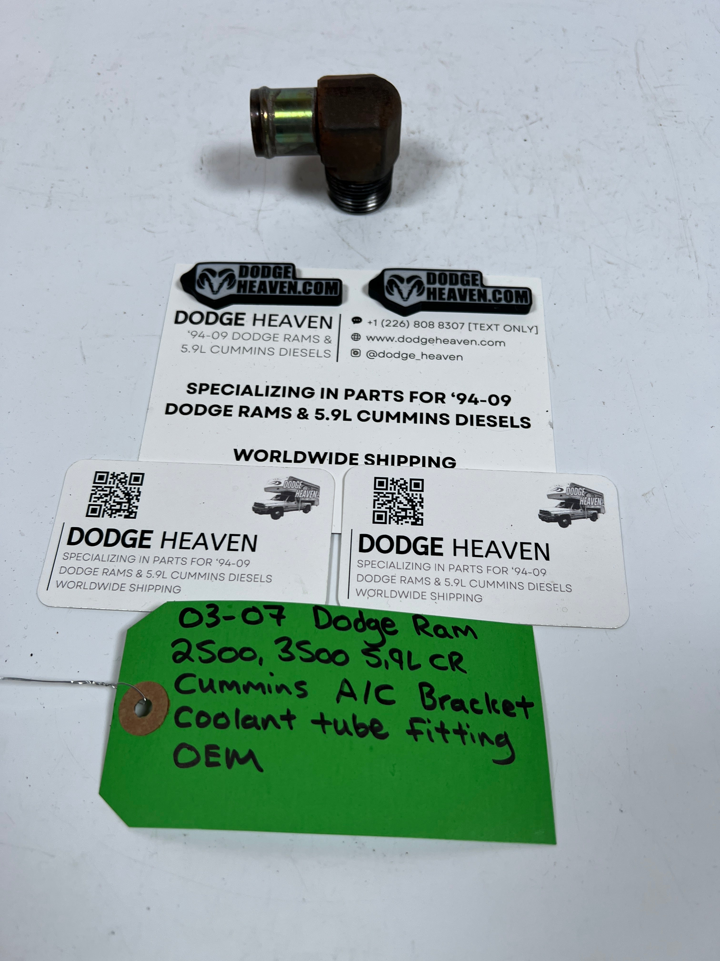 2003-2007 Dodge Ram 2500 3500 5.9L Cummins A/C Bracket Coolant Tube Fitting