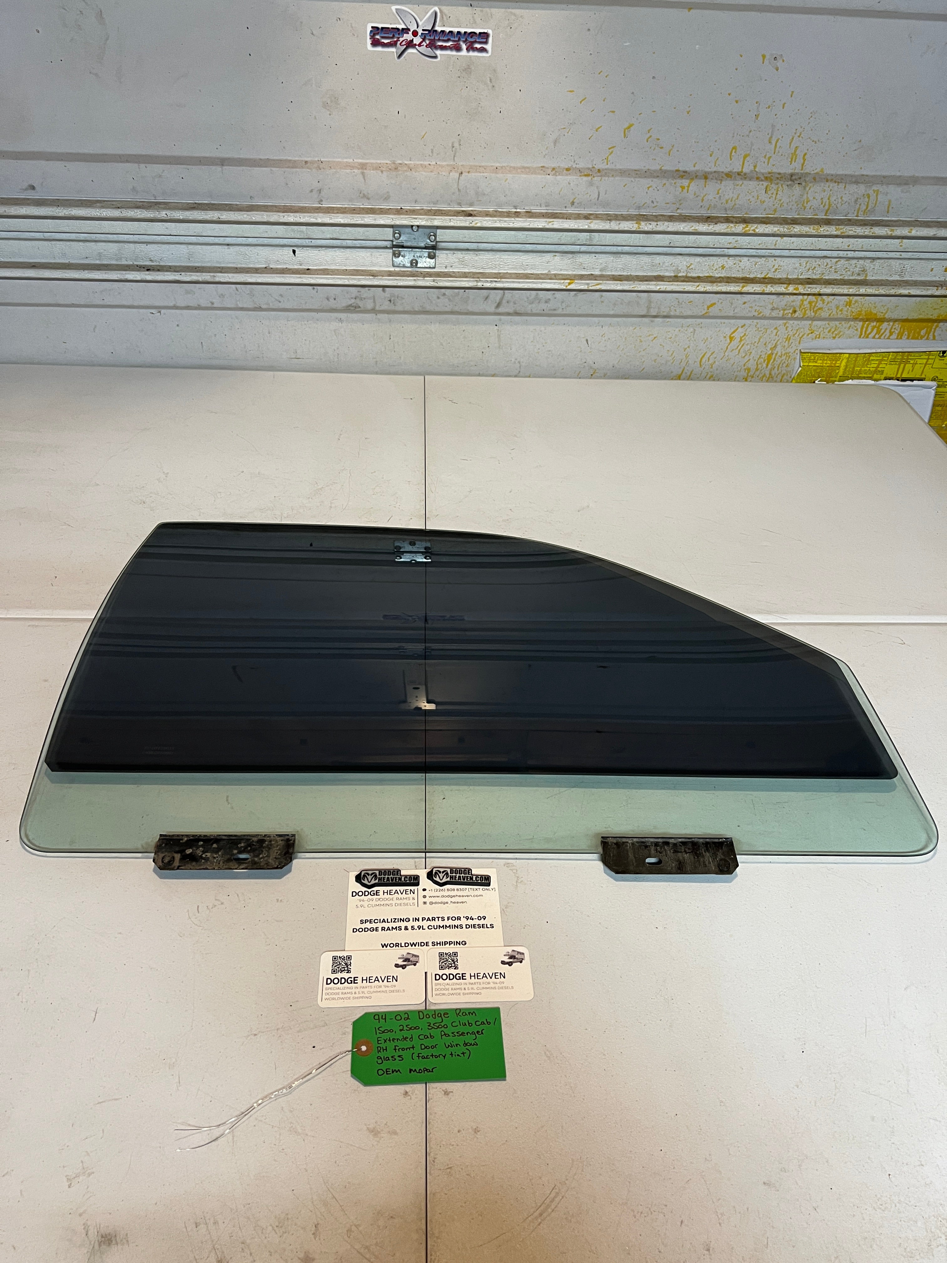 1994-2002 Dodge Ram 1500-3500 Passenger Rh Front Door Window Glass Tinted