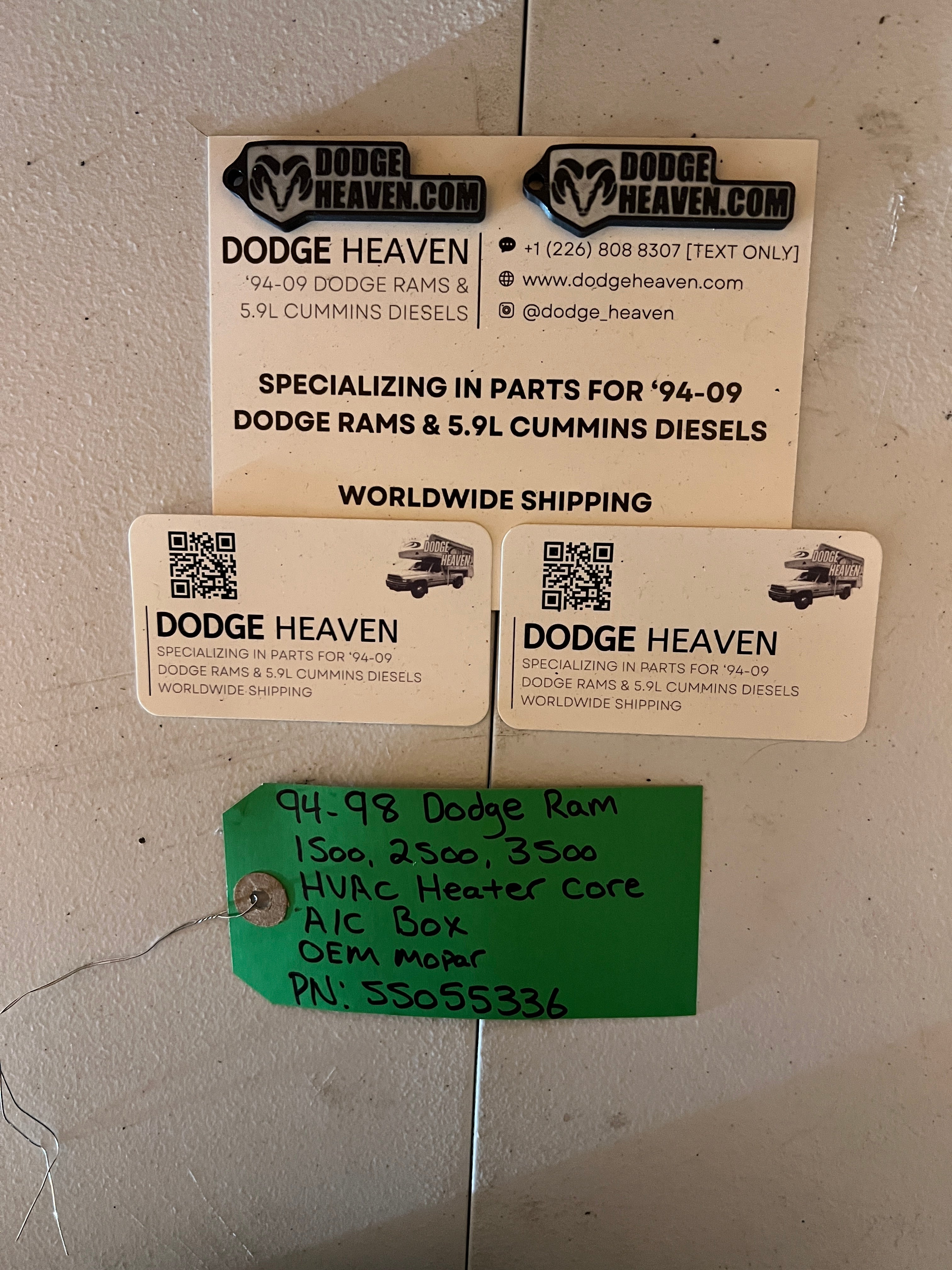 1994-1997 Dodge Ram 1500-3500 HVAC Heater Core A/C Box