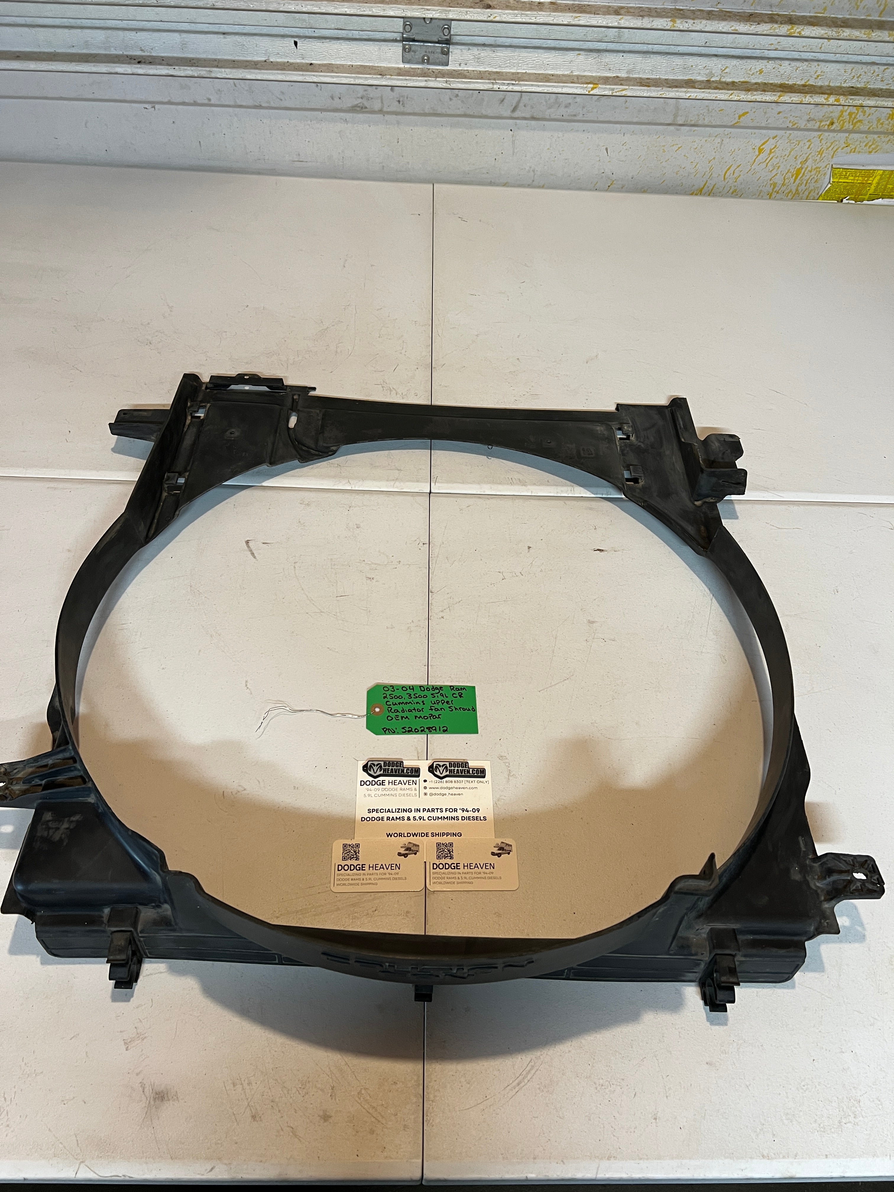 2003-2004 Dodge Ram 5.9L Cummins Upper Radiator Fan Shroud