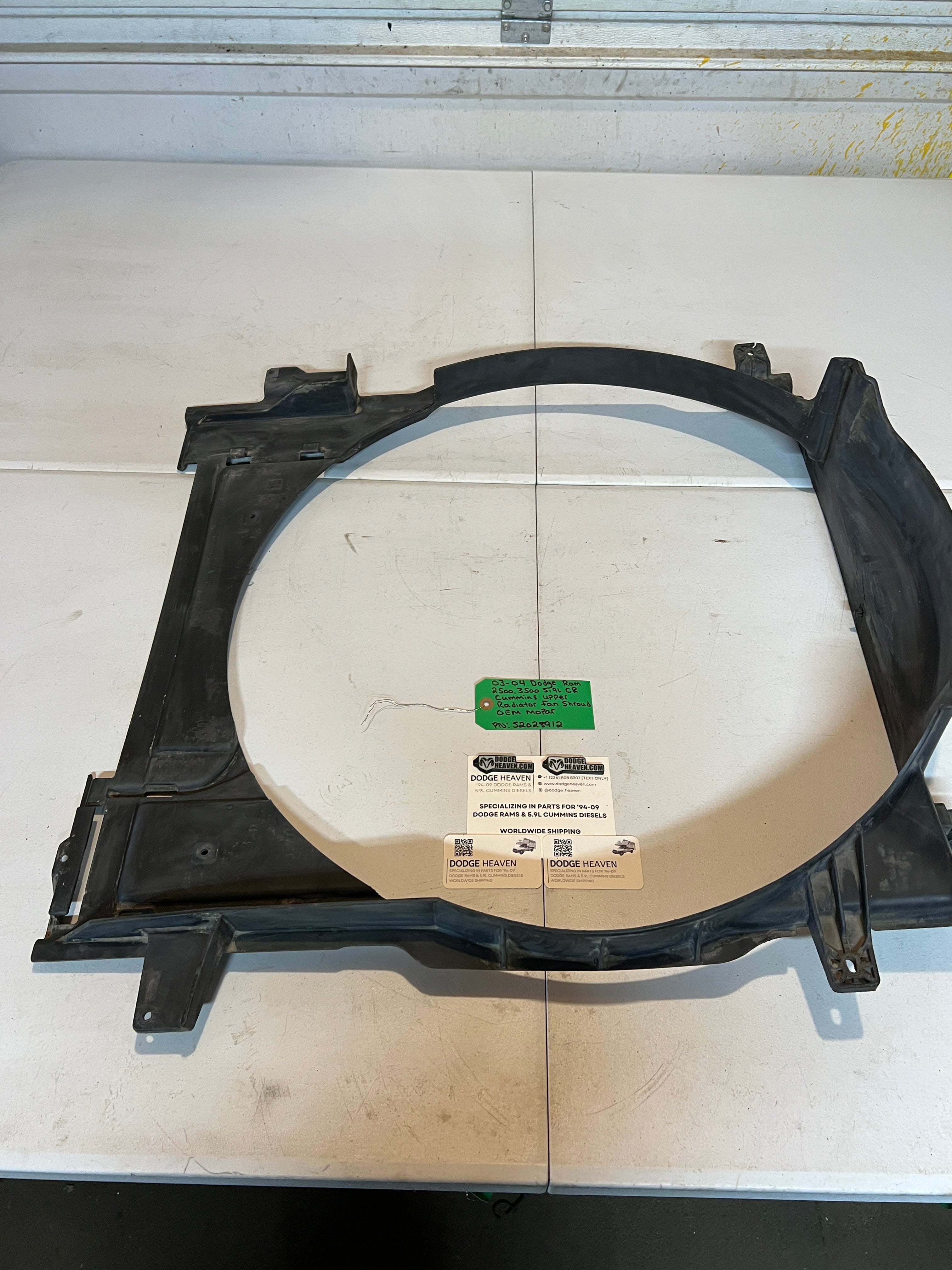 2003-2004 Dodge Ram 5.9L Cummins Upper Radiator Fan Shroud