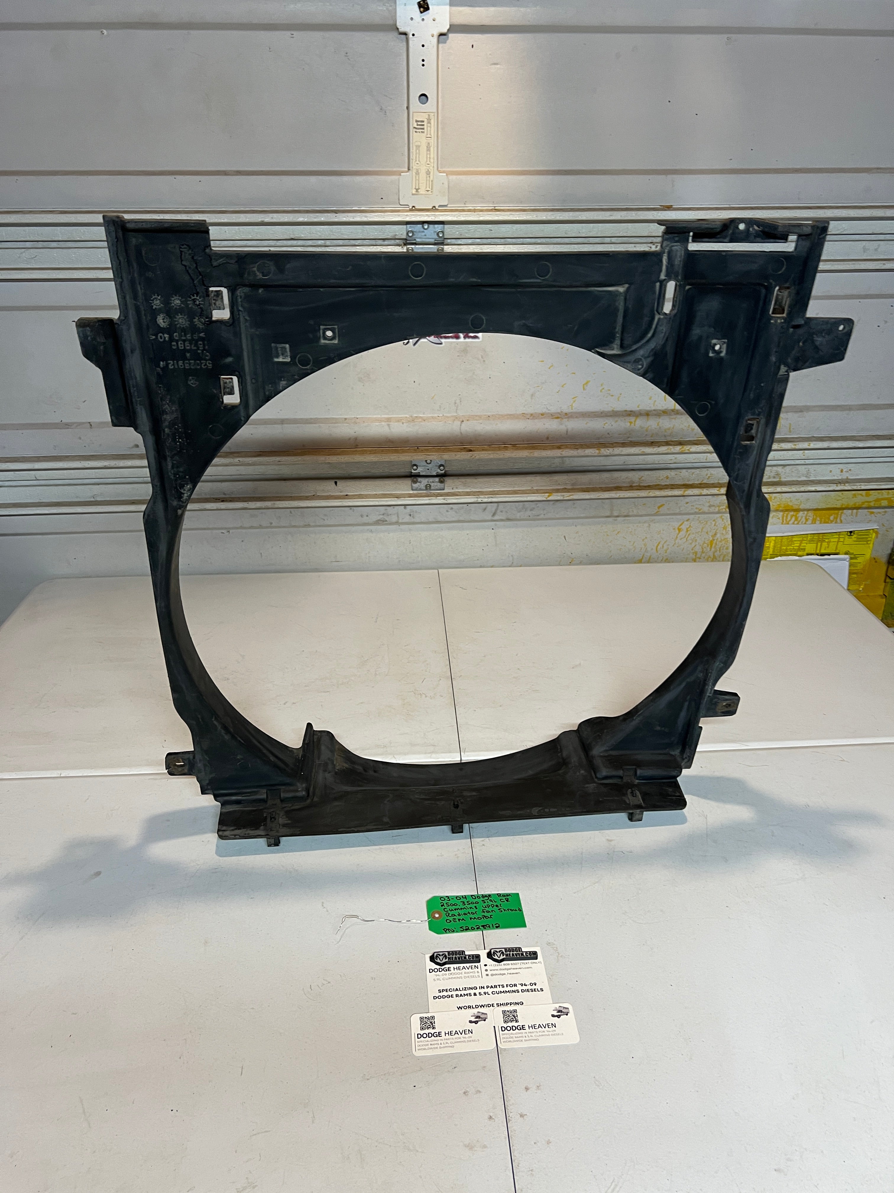 2003-2004 Dodge Ram 5.9L Cummins Upper Radiator Fan Shroud