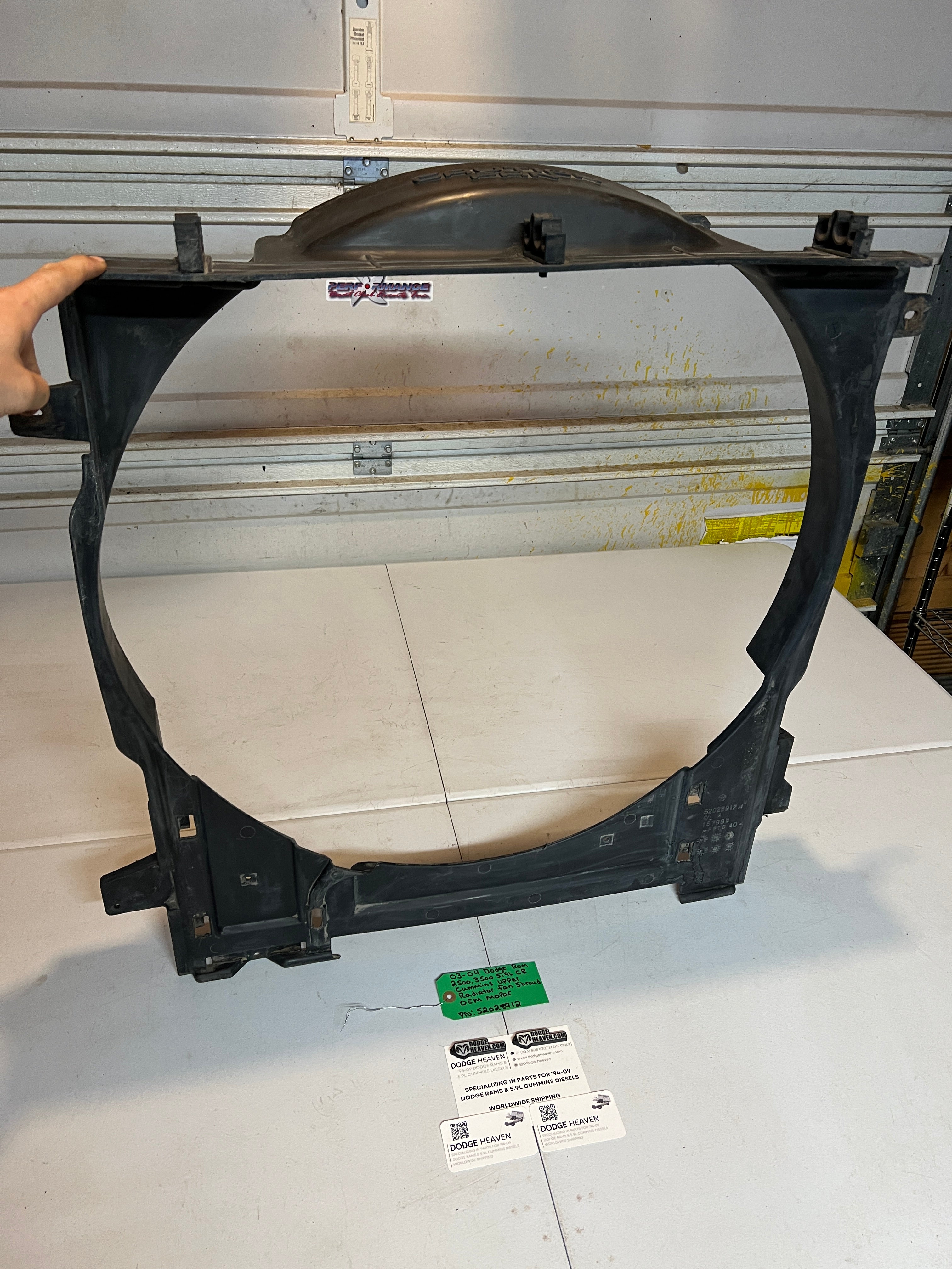 2003-2004 Dodge Ram 5.9L Cummins Upper Radiator Fan Shroud