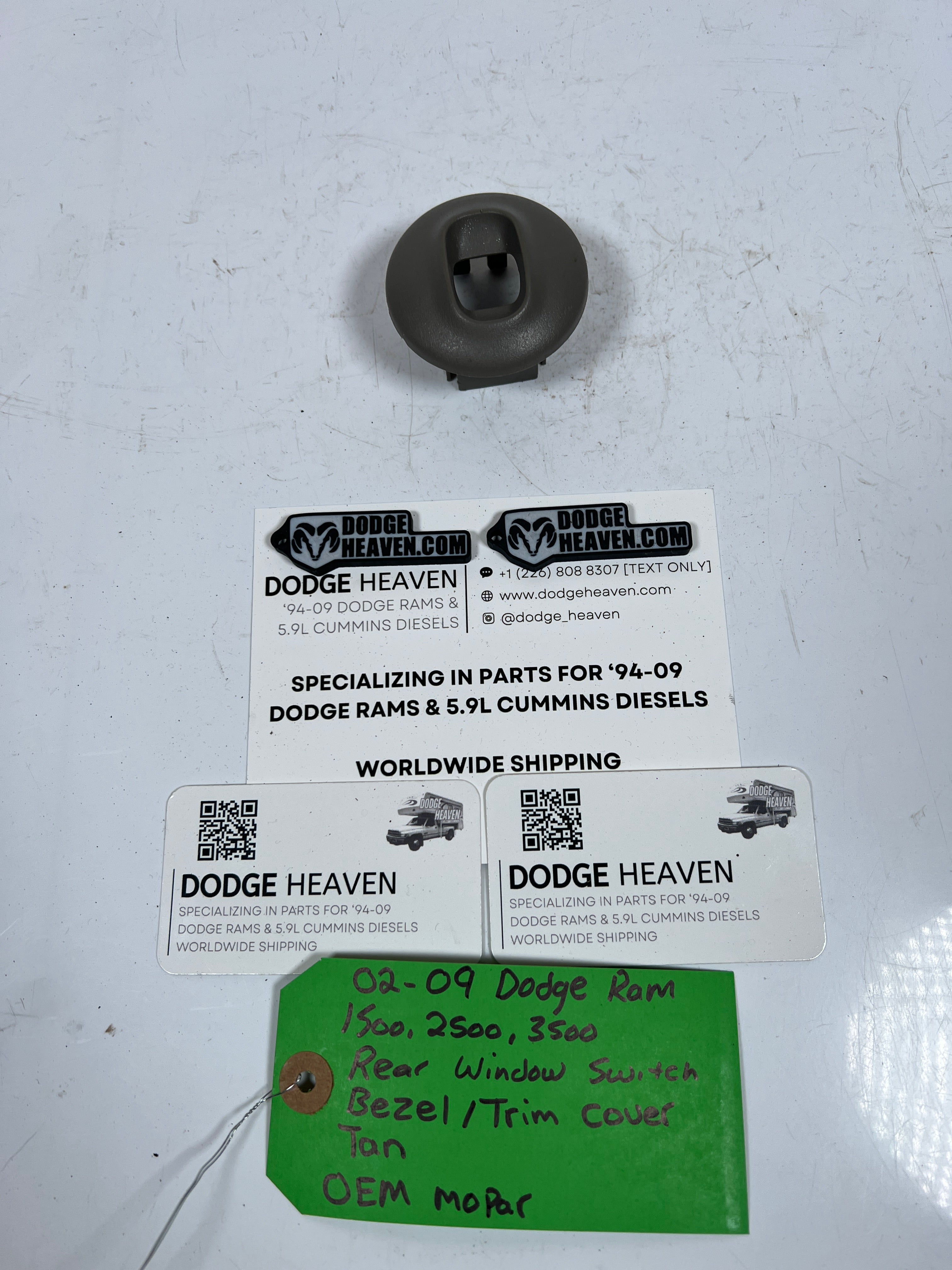 2002-2009 Dodge Ram 1500-3500 Rear Window Switch Bezel / Trim Cover Tan