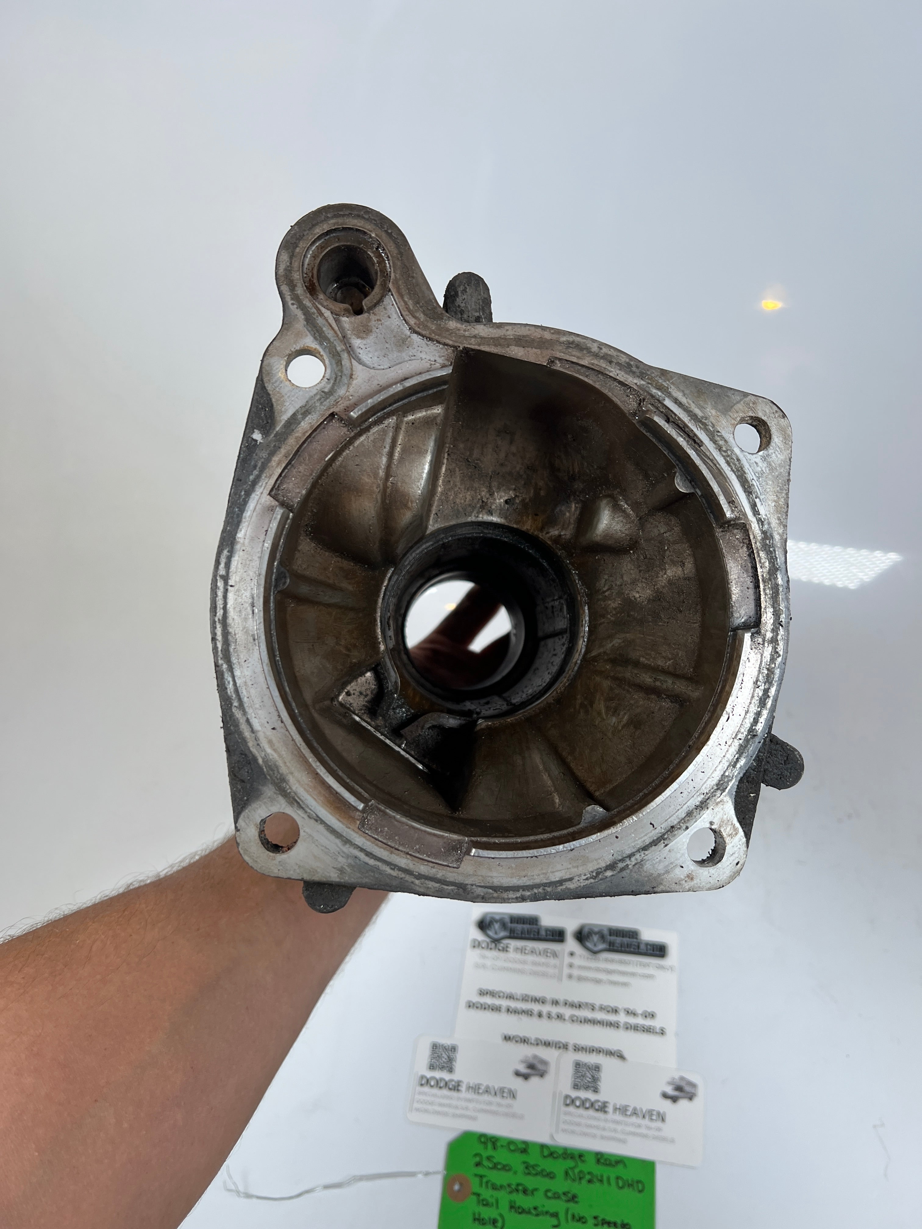 1998-2002 Dodge Ram NP241DHD Transfer Case Tail Housing NO Speedo Hole