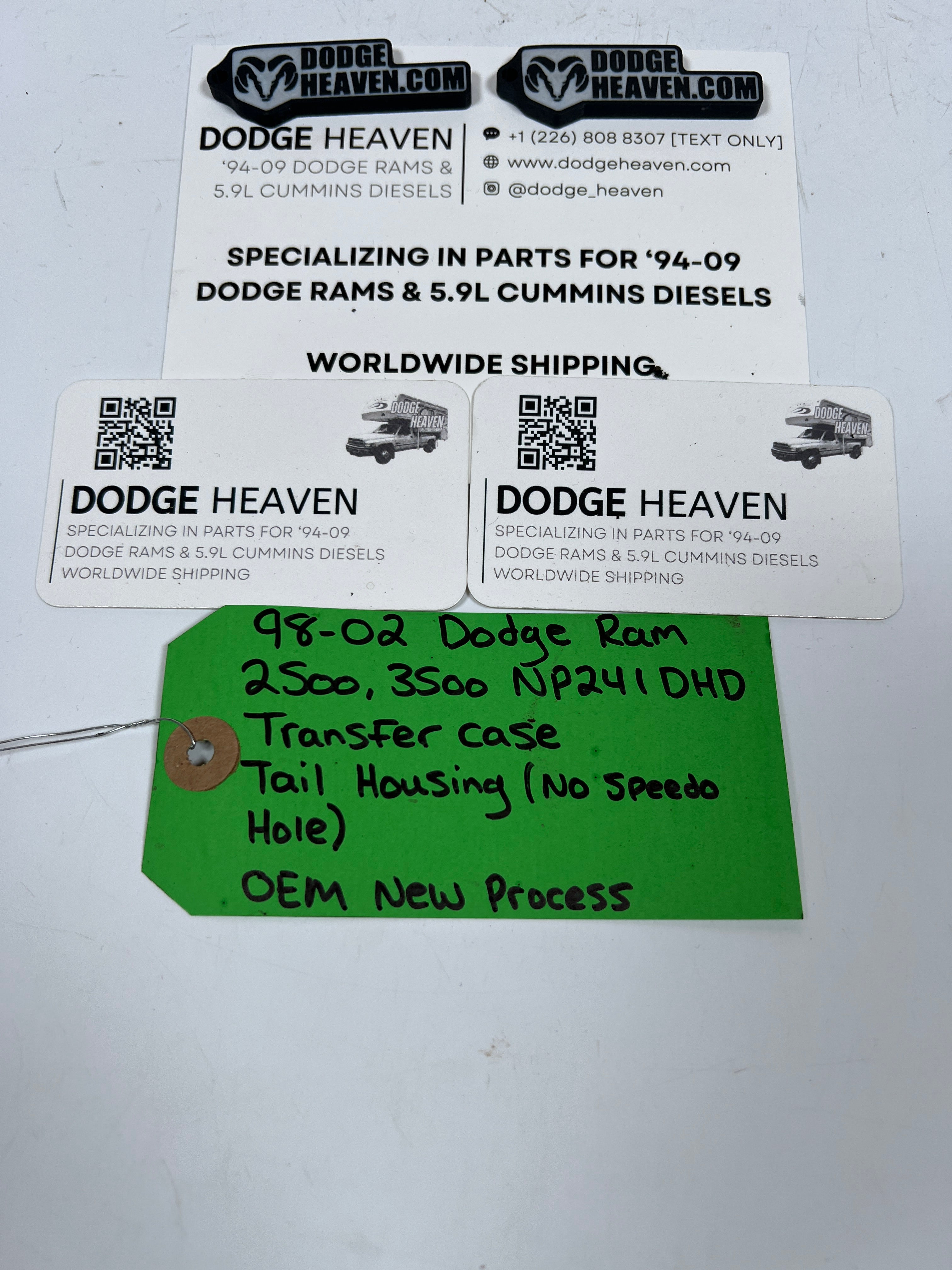 1998-2002 Dodge Ram NP241DHD Transfer Case Tail Housing NO Speedo Hole