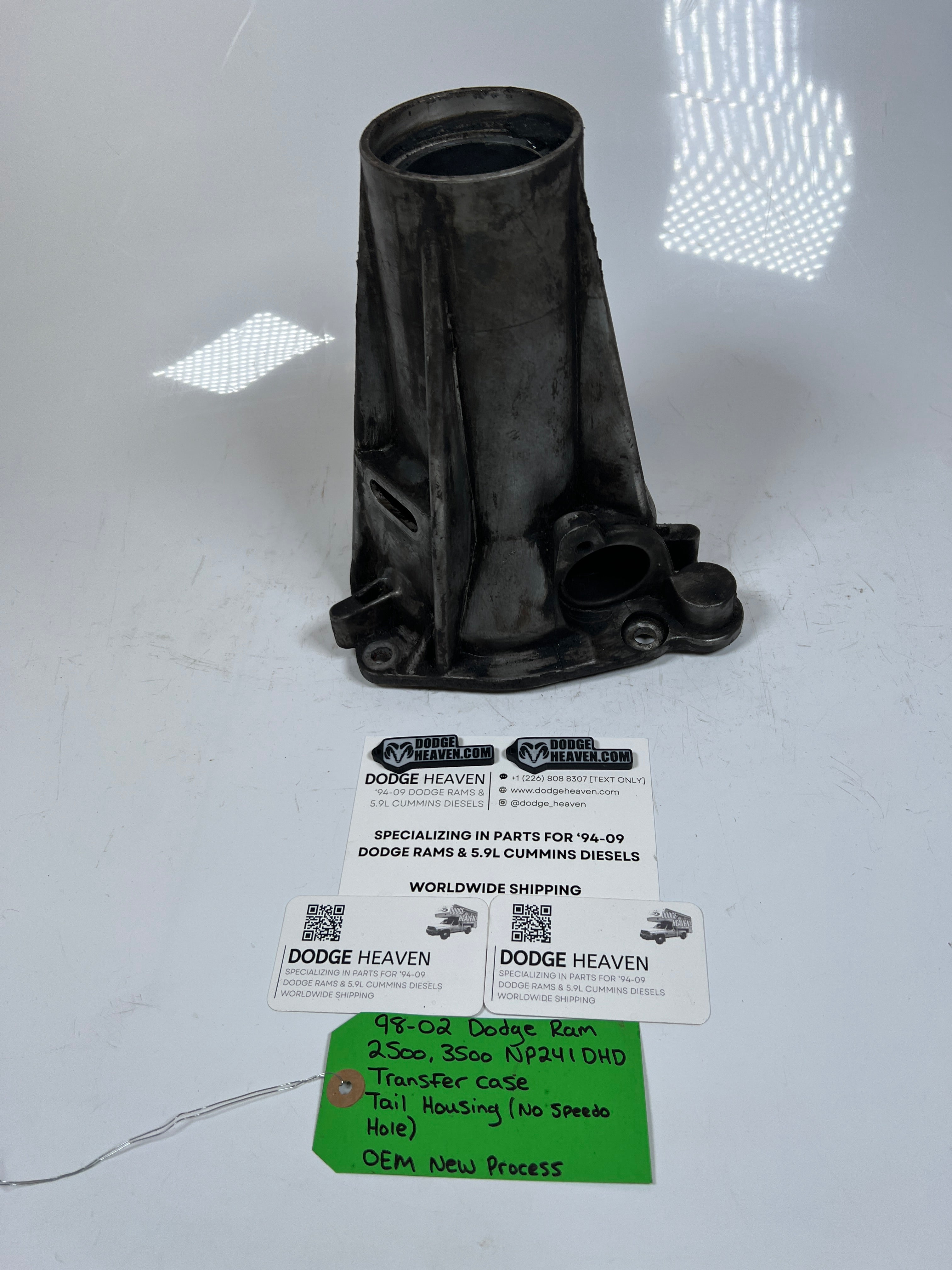1998-2002 Dodge Ram NP241DHD Transfer Case Tail Housing NO Speedo Hole