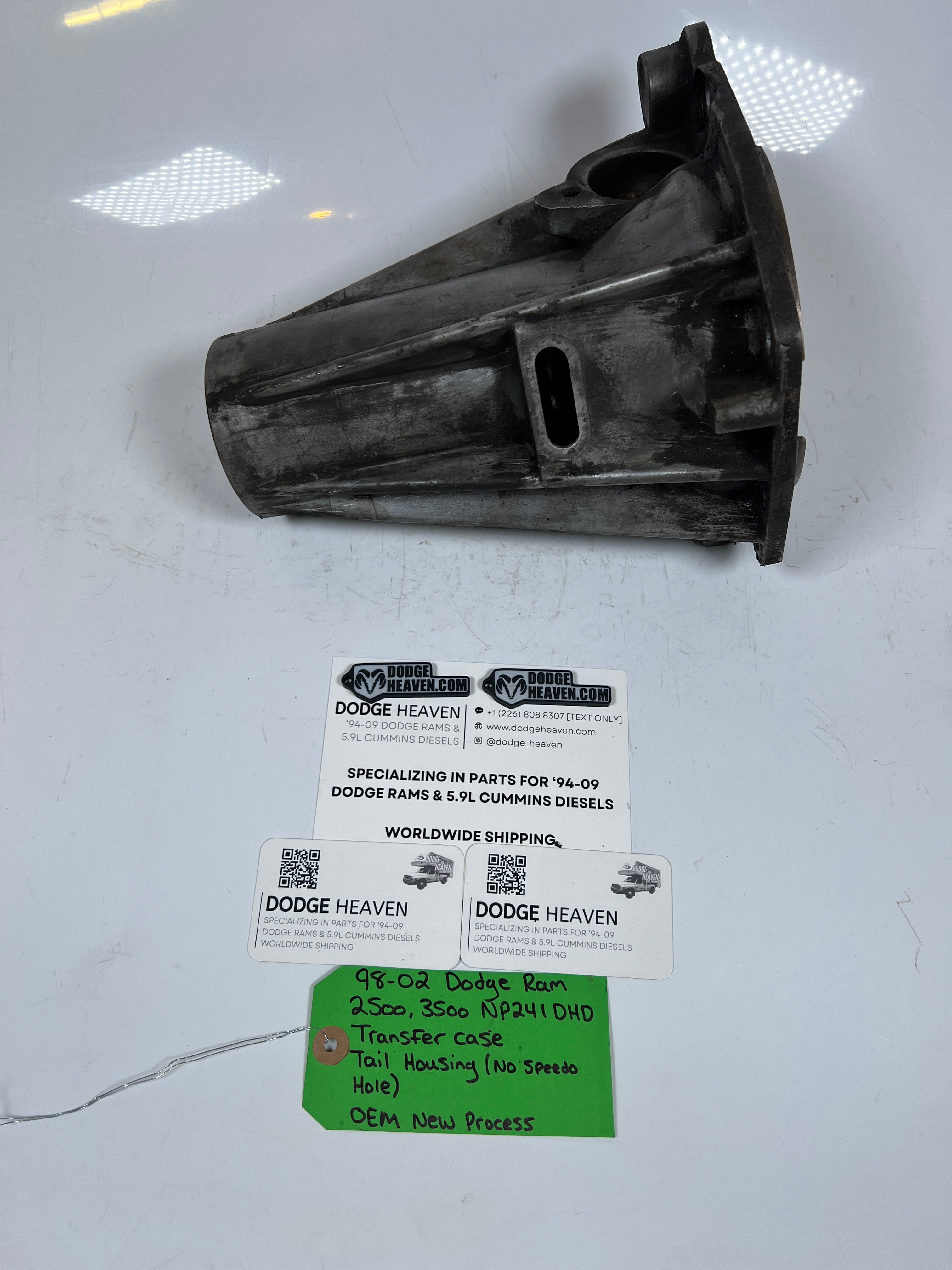 1998-2002 Dodge Ram NP241DHD Transfer Case Tail Housing NO Speedo Hole