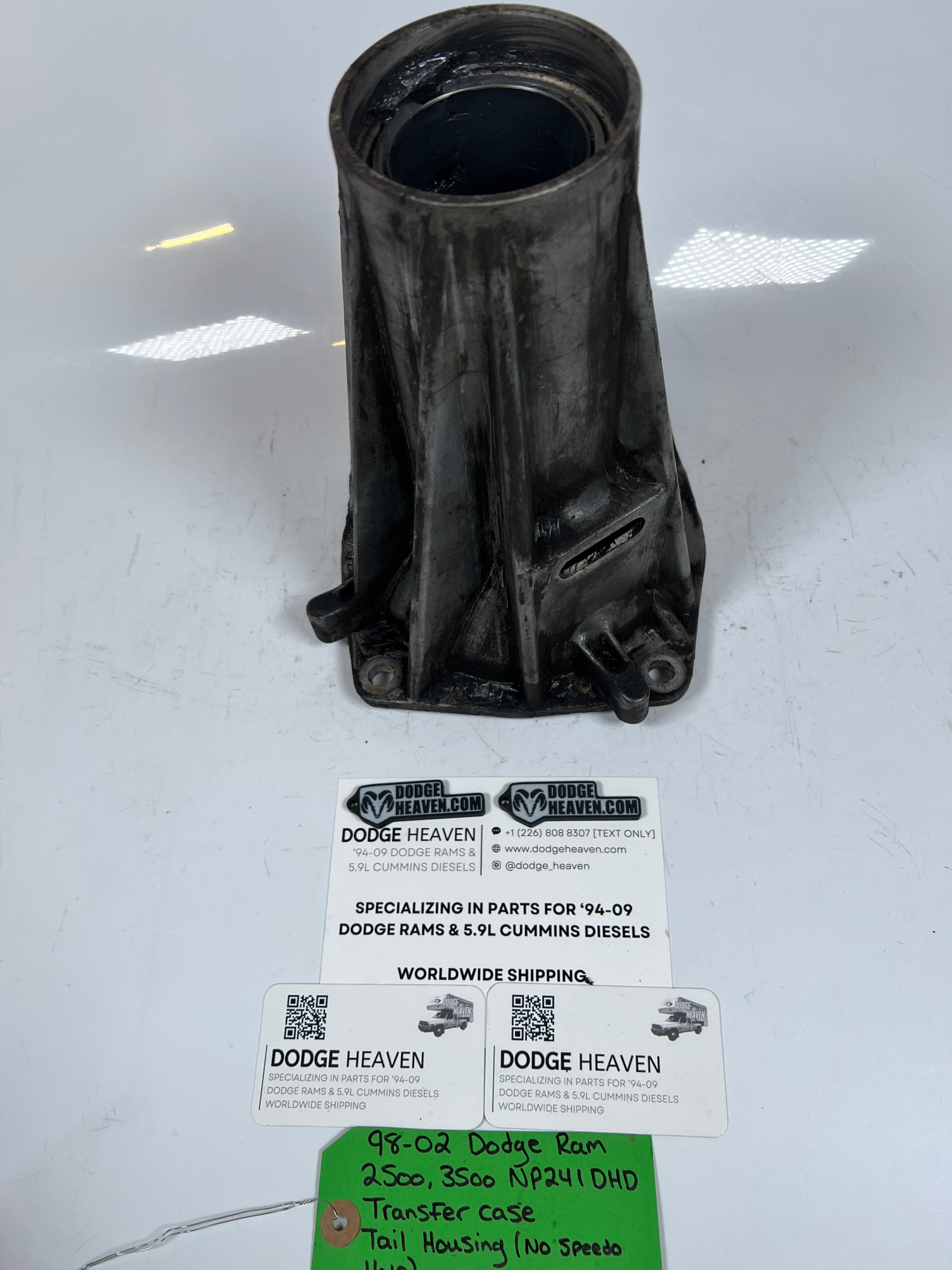 1998-2002 Dodge Ram NP241DHD Transfer Case Tail Housing NO Speedo Hole