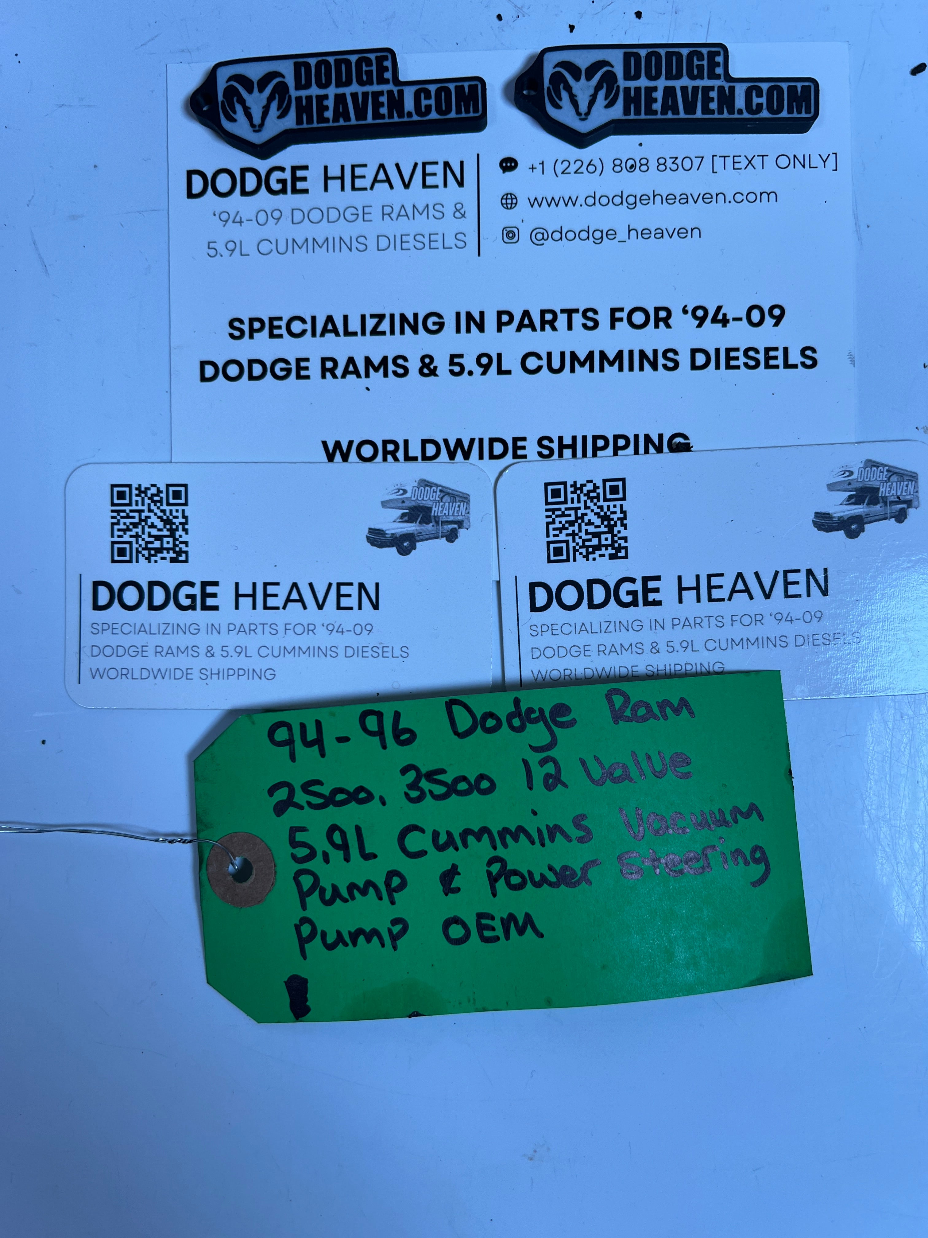 1994-1996 Dodge Ram 12 Valve 5.9L Cummins Vacuum & Power Steering Pump