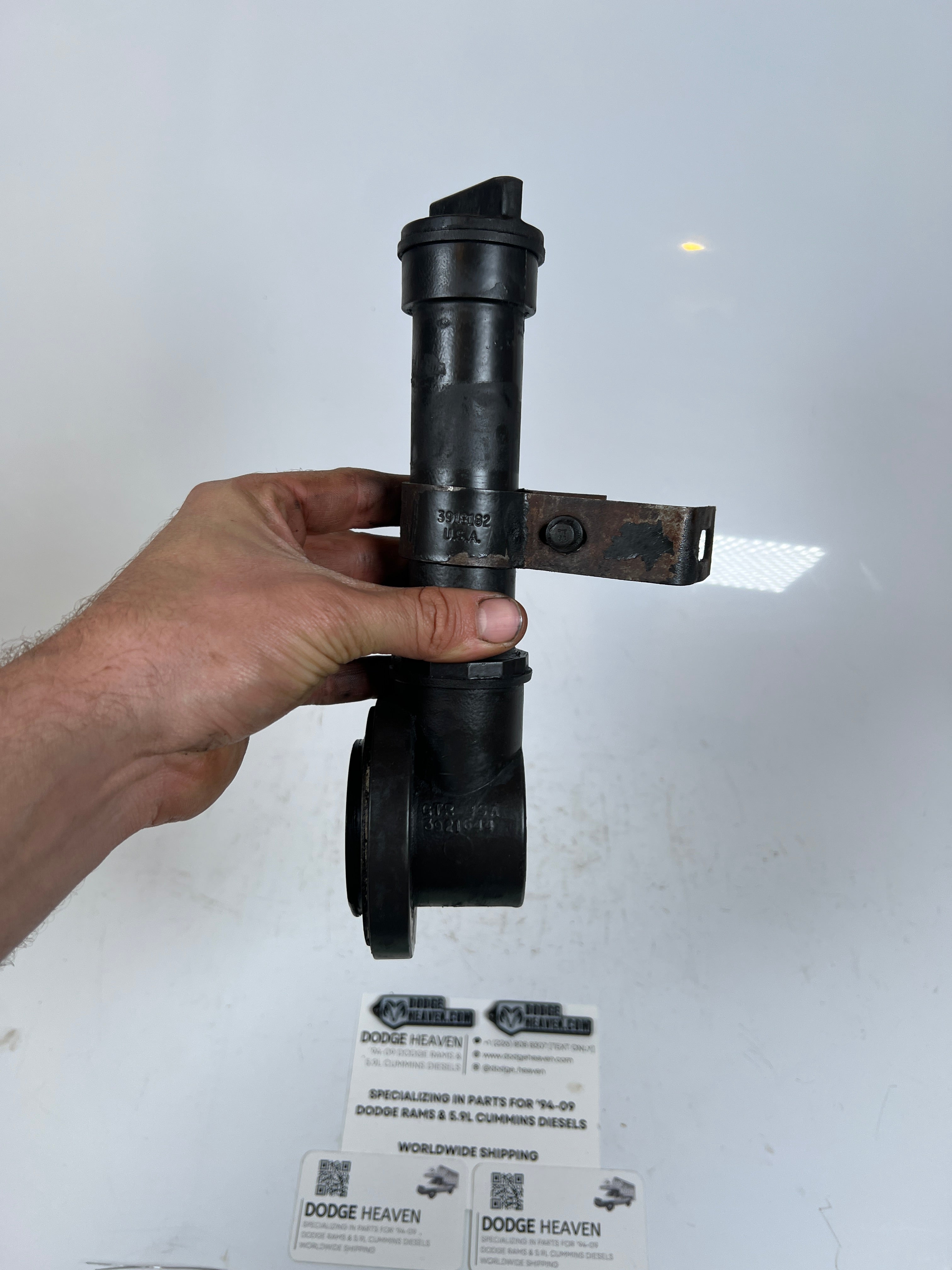 1989-1998 Dodge Ram 12 valve 5.9L Cummins Oil Fill Tube & Bracket