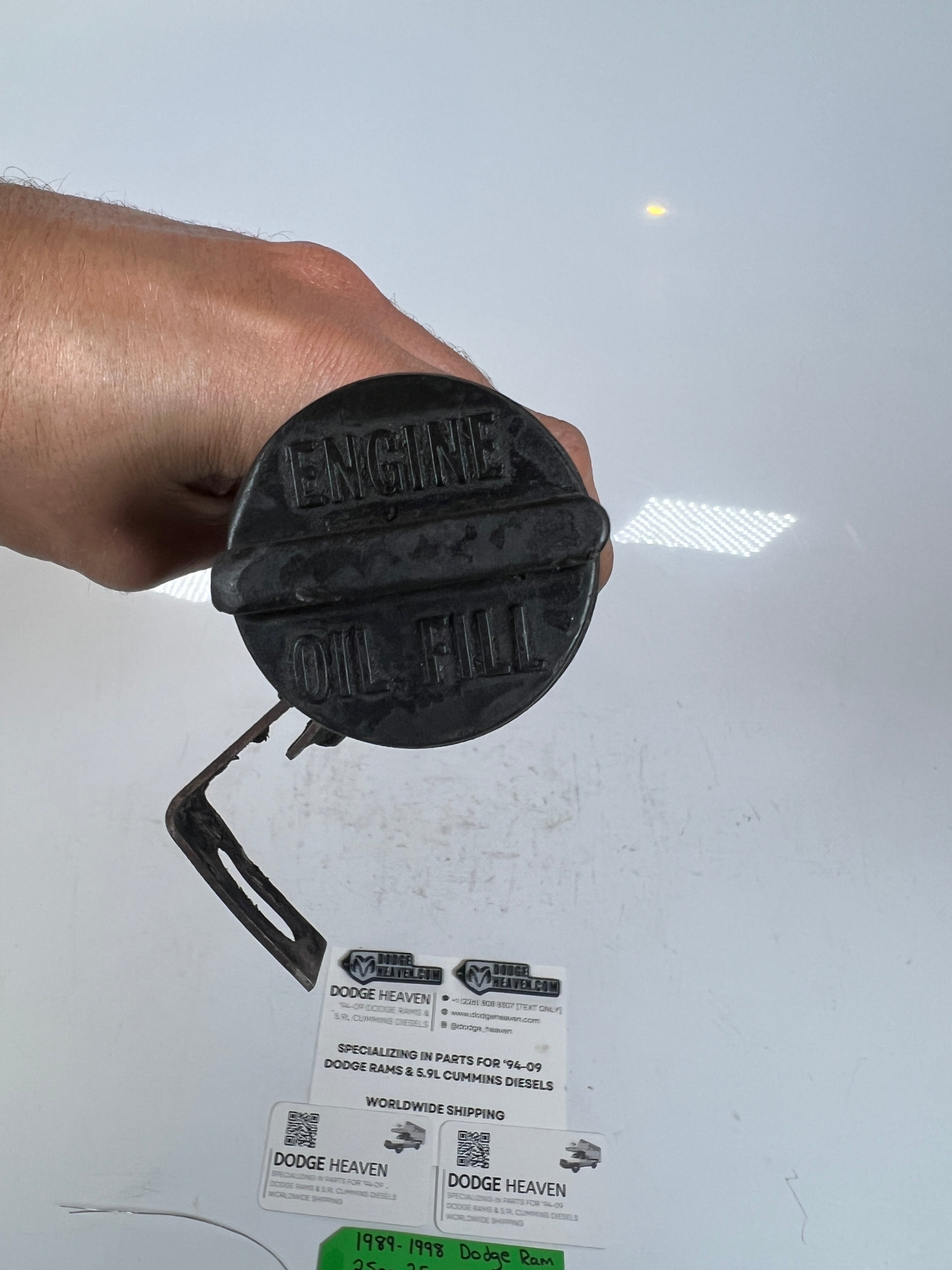 1989-1998 Dodge Ram 12 valve 5.9L Cummins Oil Fill Tube & Bracket