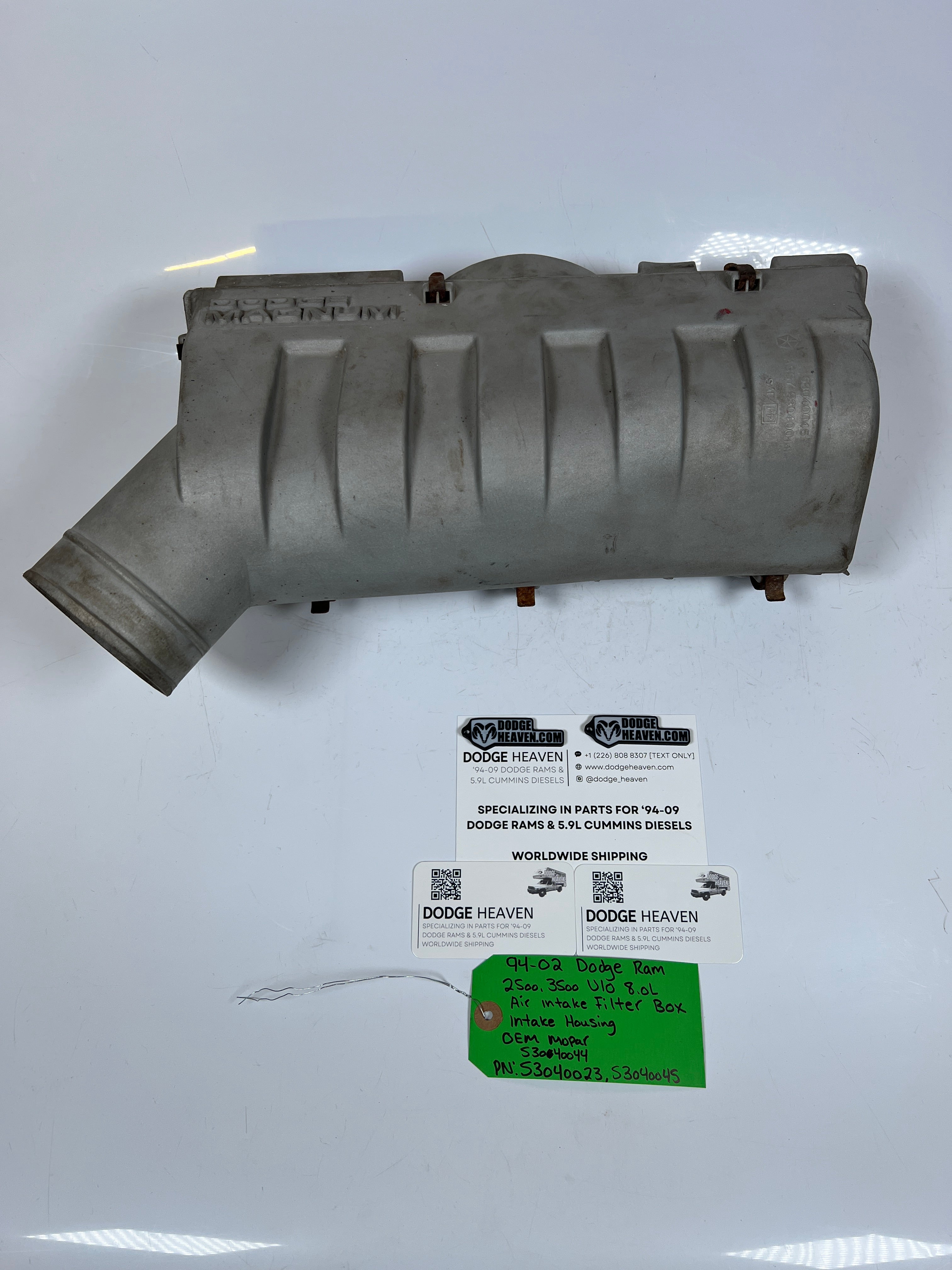 1994-2002 Dodge Ram 2500 3500 V10 8.0L Air Intake Filter Box Intake Housing