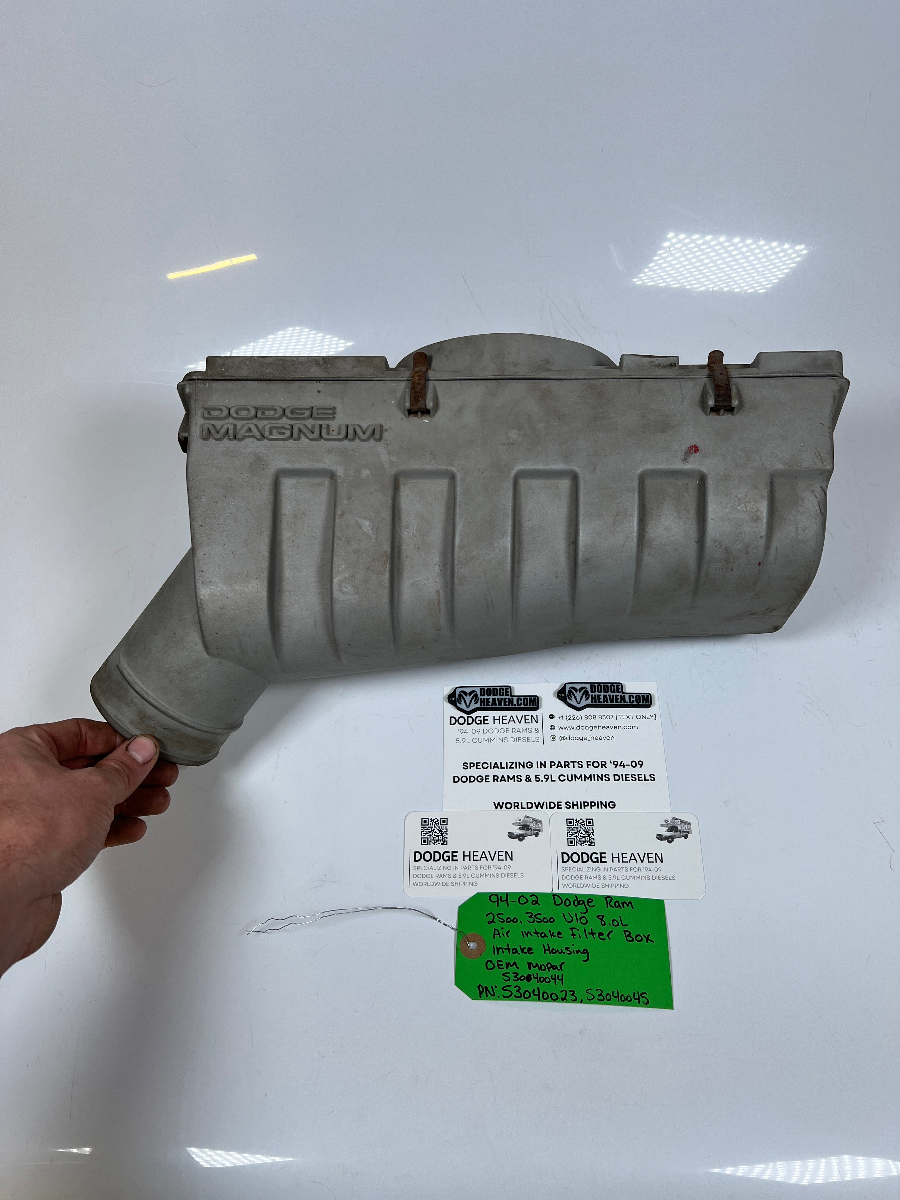 1994-2002 Dodge Ram 2500 3500 V10 8.0L Air Intake Filter Box Intake Housing