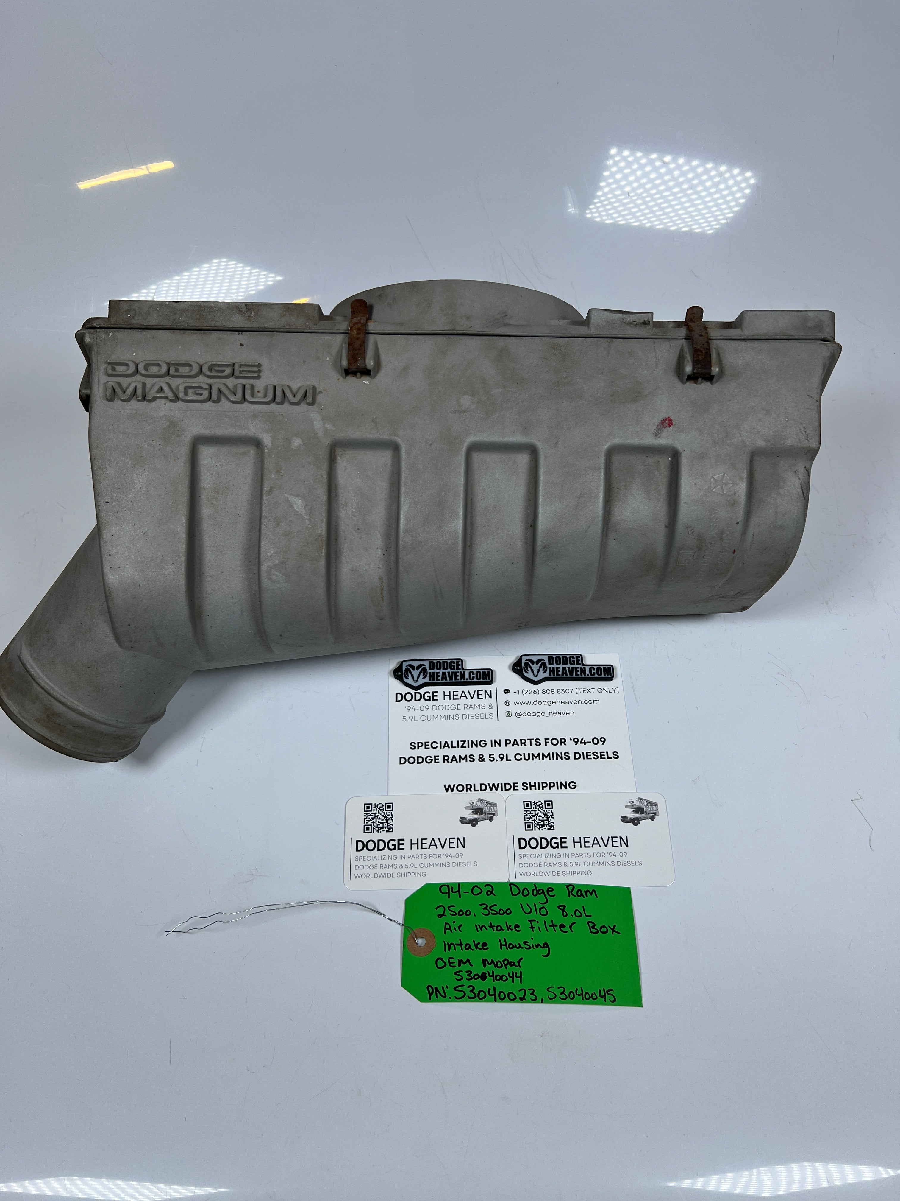1994-2002 Dodge Ram 2500 3500 V10 8.0L Air Intake Filter Box Intake Housing