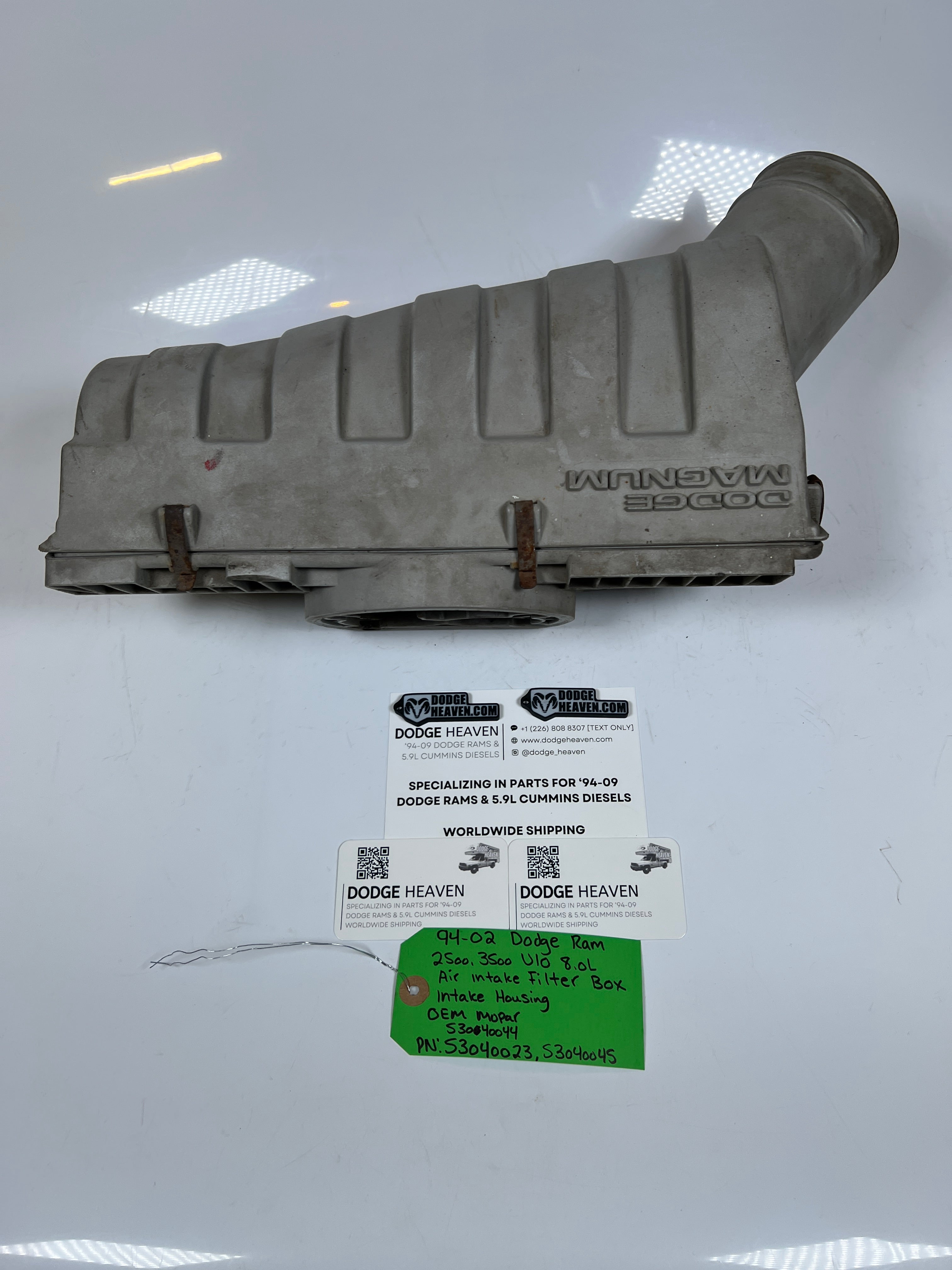 1994-2002 Dodge Ram 2500 3500 V10 8.0L Air Intake Filter Box Intake Housing