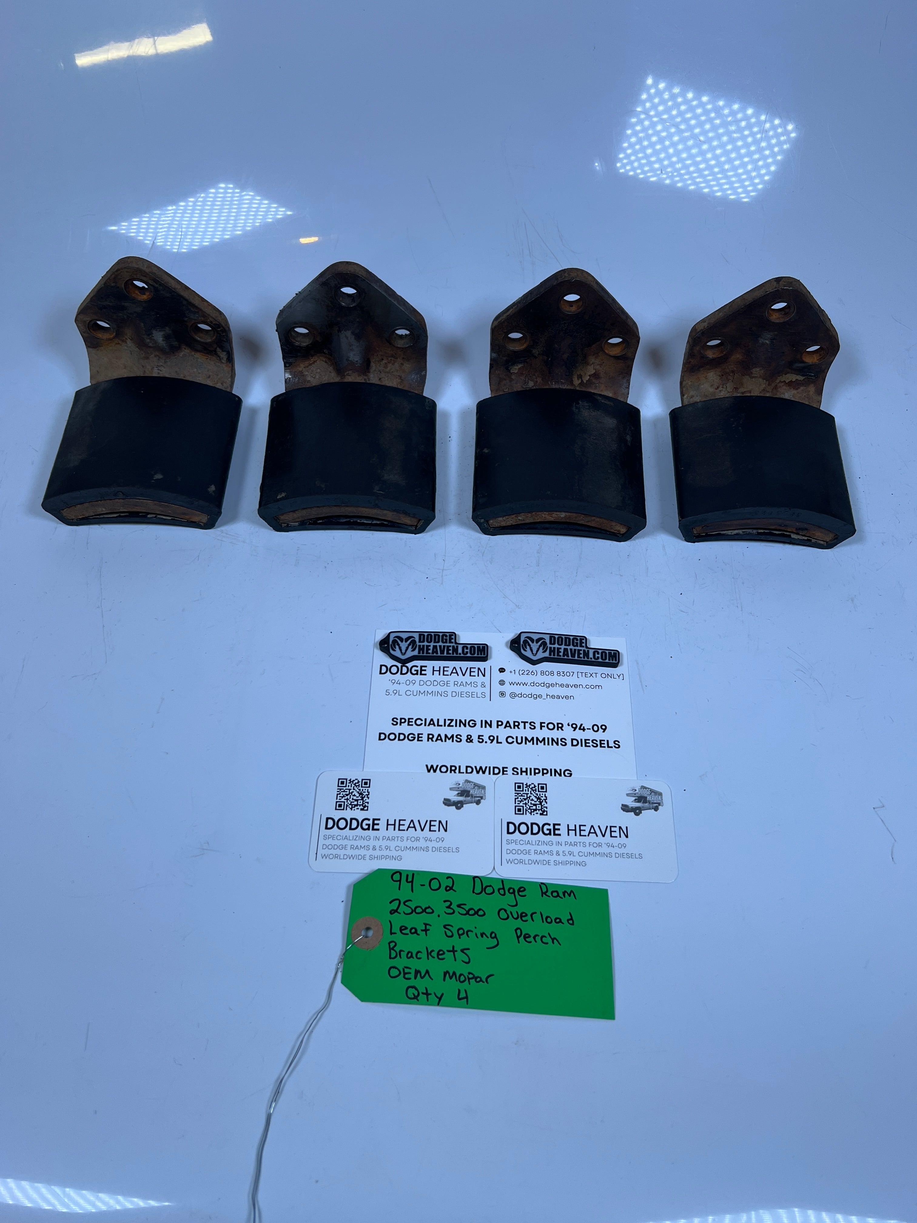 1994-2002 Dodge Ram 2500 3500 Overload Leaf Spring Perch Brackets QTY 4