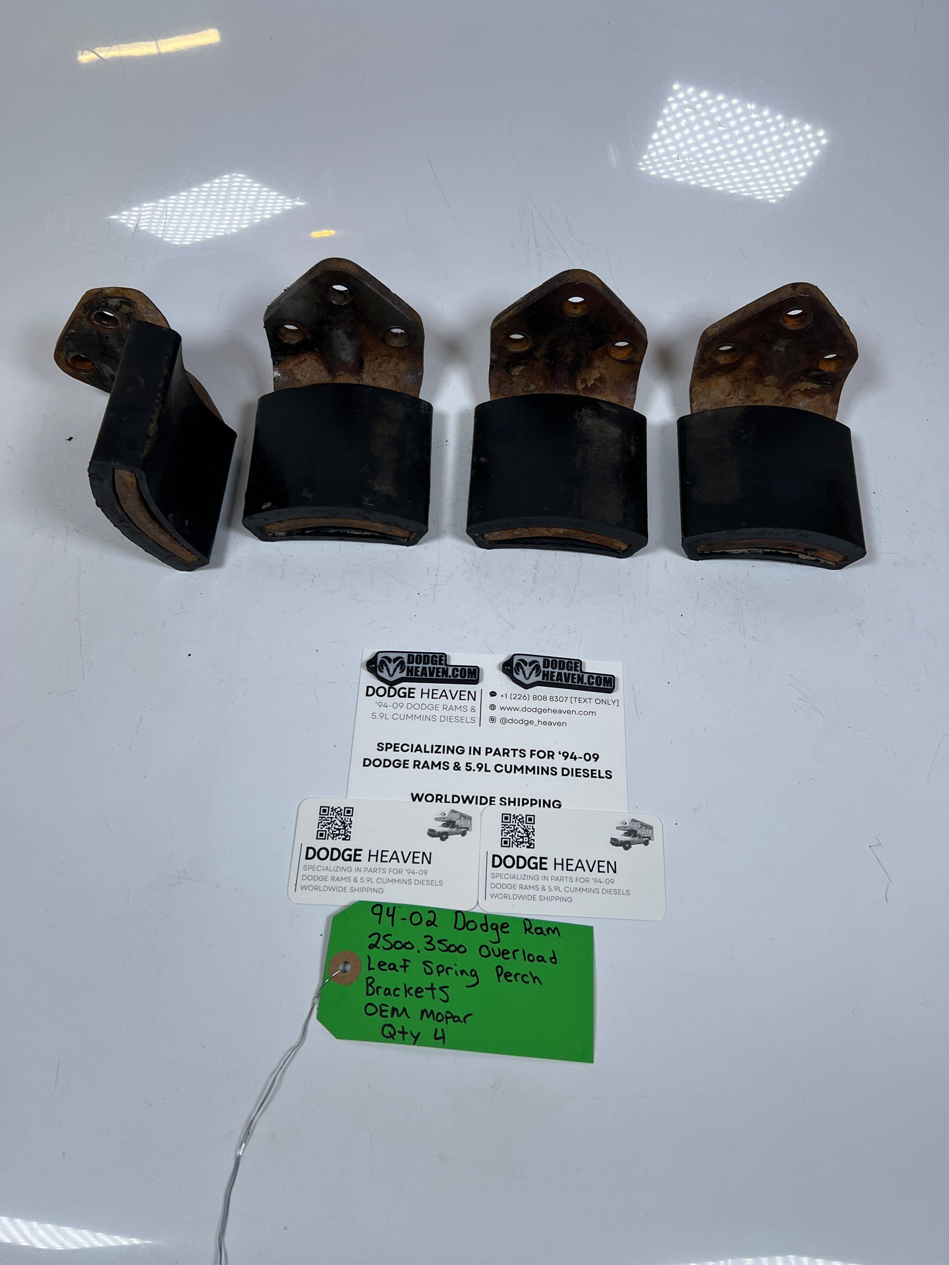 1994-2002 Dodge Ram 2500 3500 Overload Leaf Spring Perch Brackets QTY 4