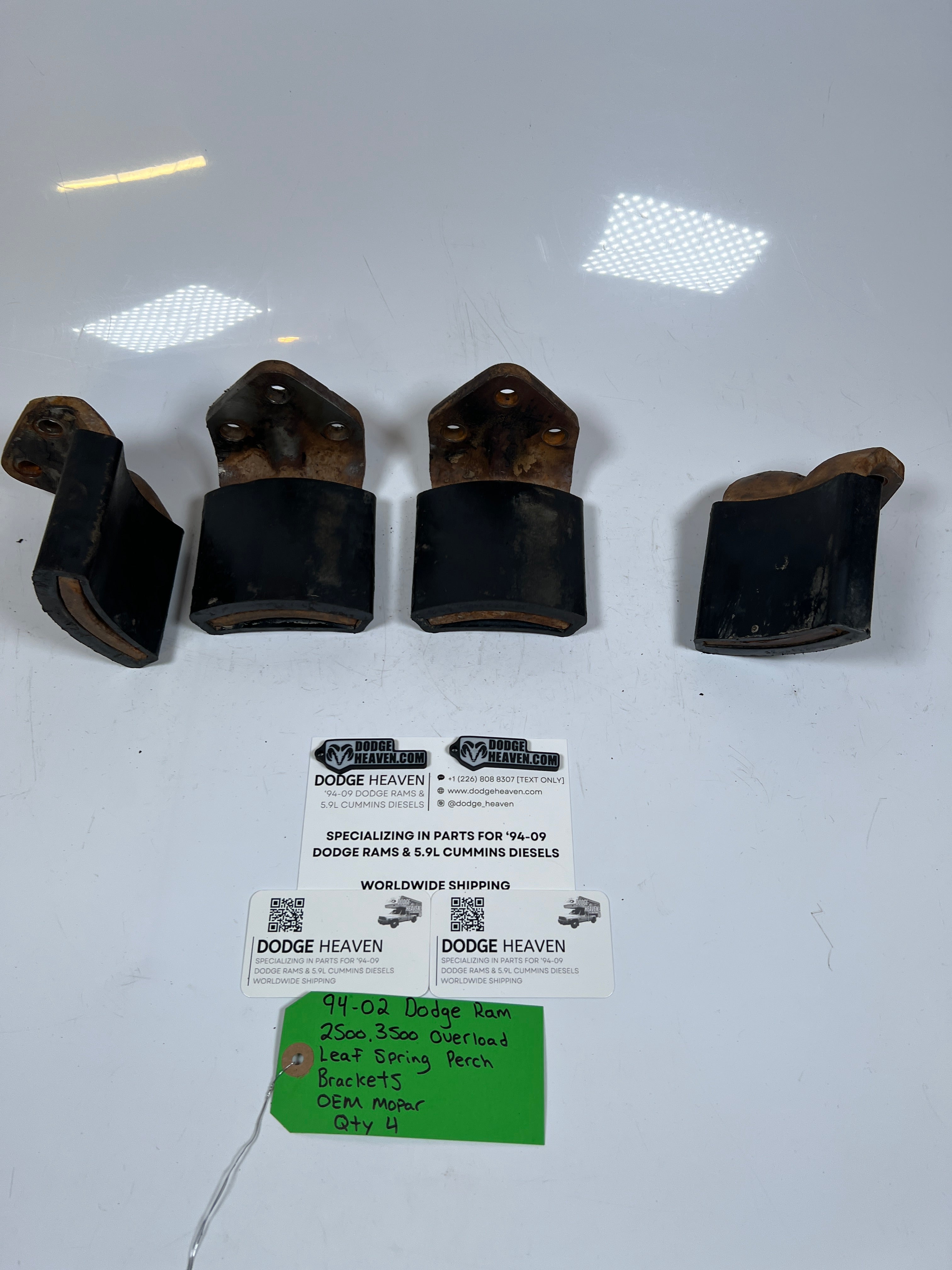 1994-2002 Dodge Ram 2500 3500 Overload Leaf Spring Perch Brackets QTY 4