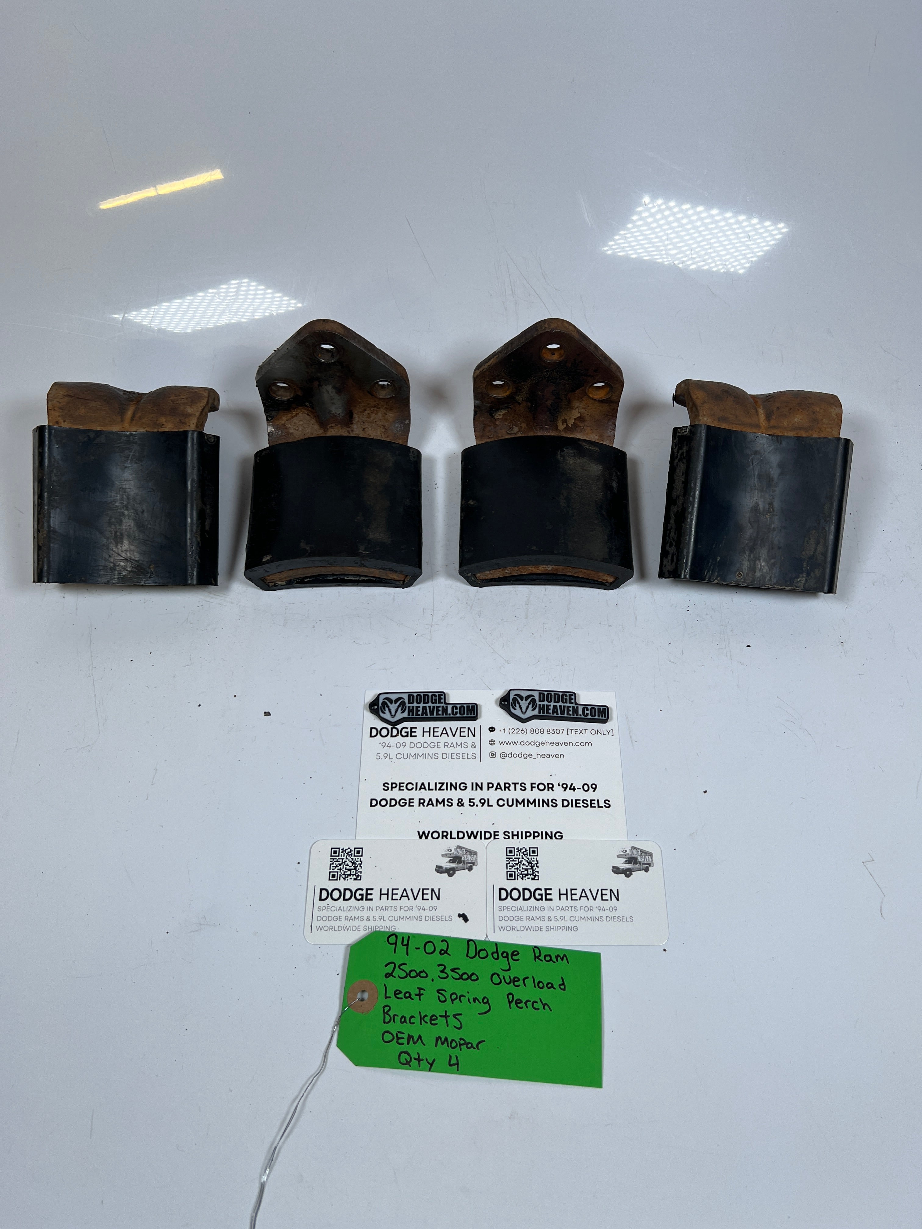 1994-2002 Dodge Ram 2500 3500 Overload Leaf Spring Perch Brackets QTY 4