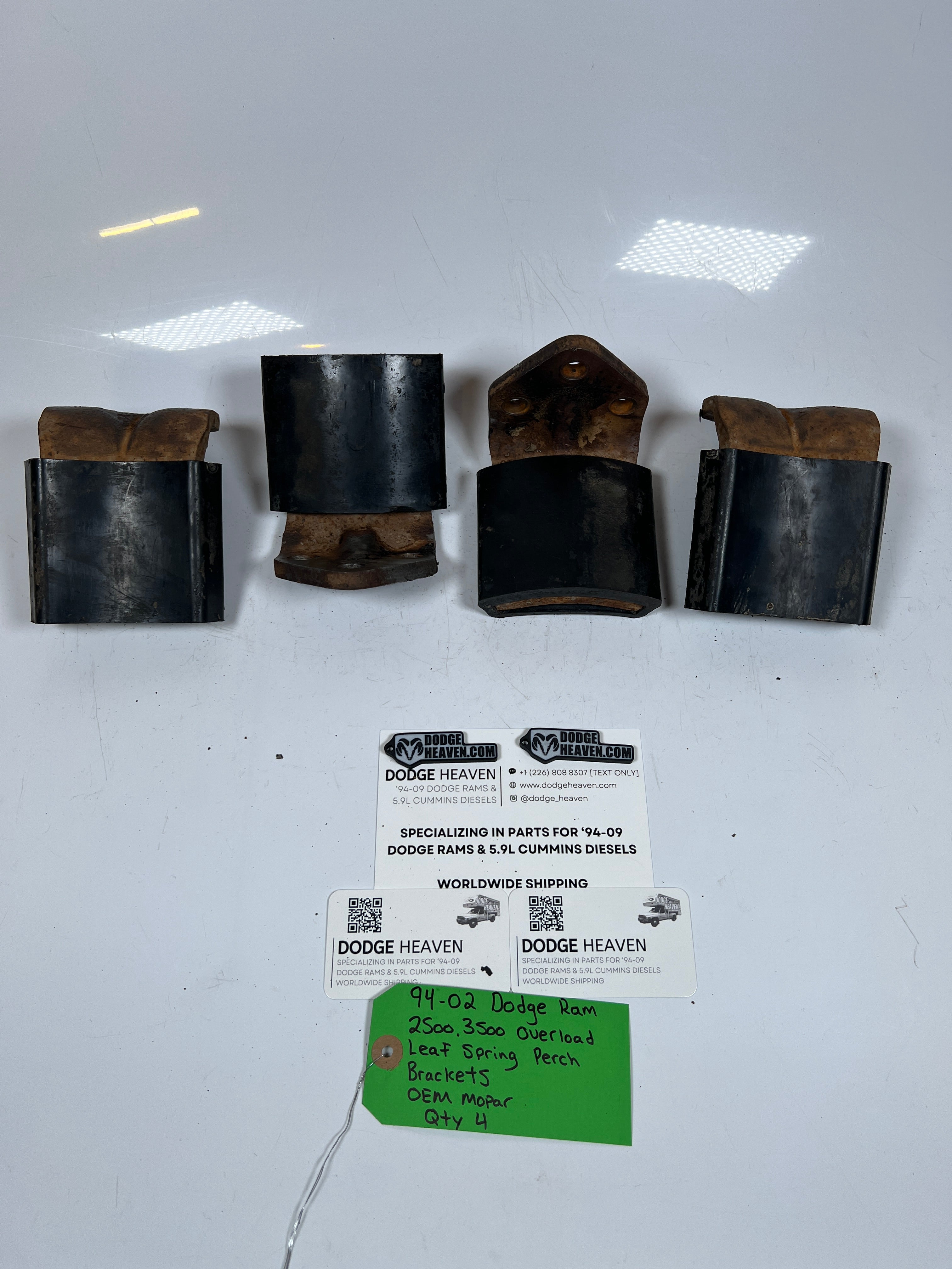 1994-2002 Dodge Ram 2500 3500 Overload Leaf Spring Perch Brackets QTY 4