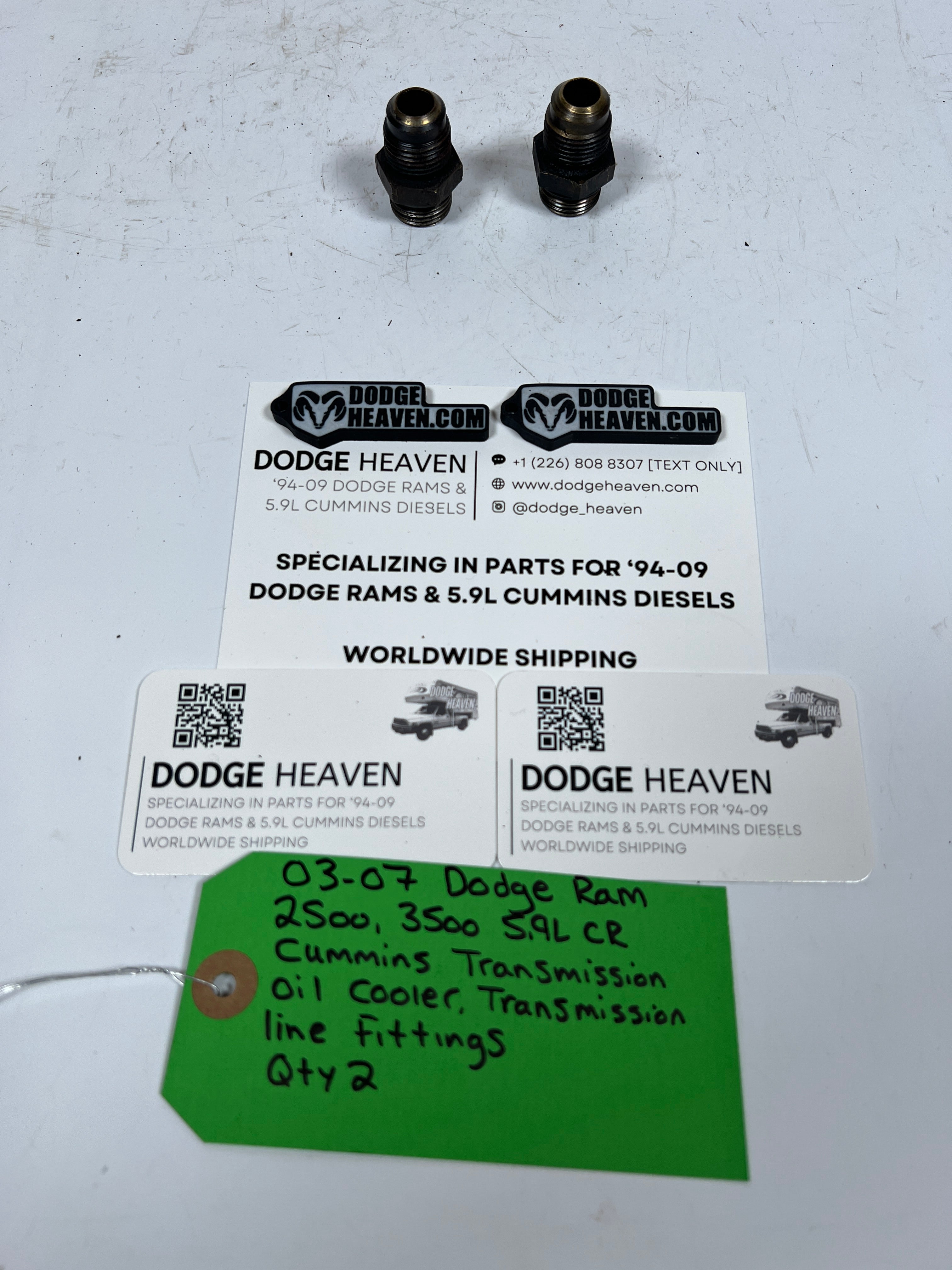 2003-2007 Dodge Ram 5.9L Cummins Transmission Oil Cooler Line Fittings QTY 2