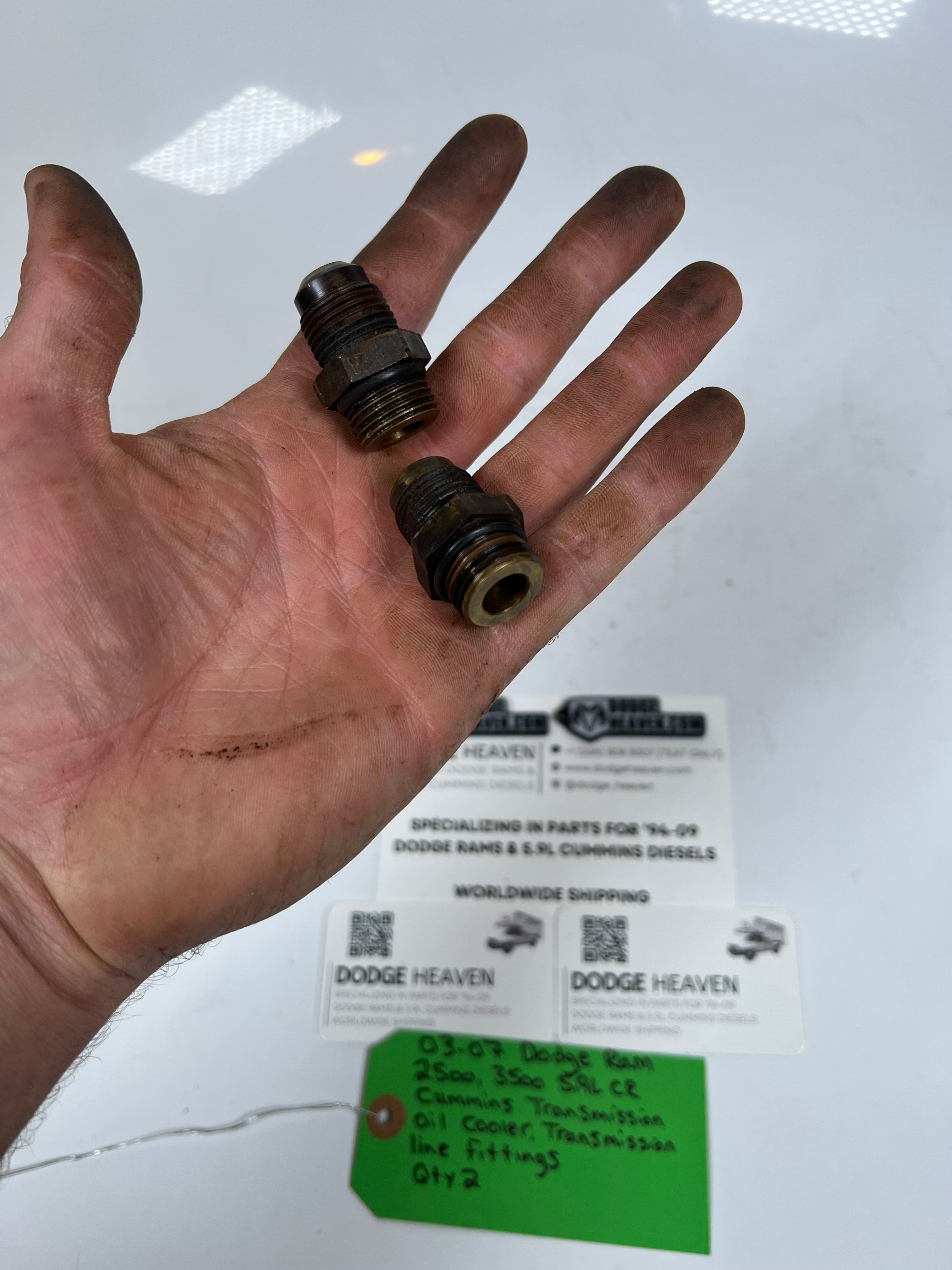 2003-2007 Dodge Ram 5.9L Cummins Transmission Oil Cooler Line Fittings QTY 2