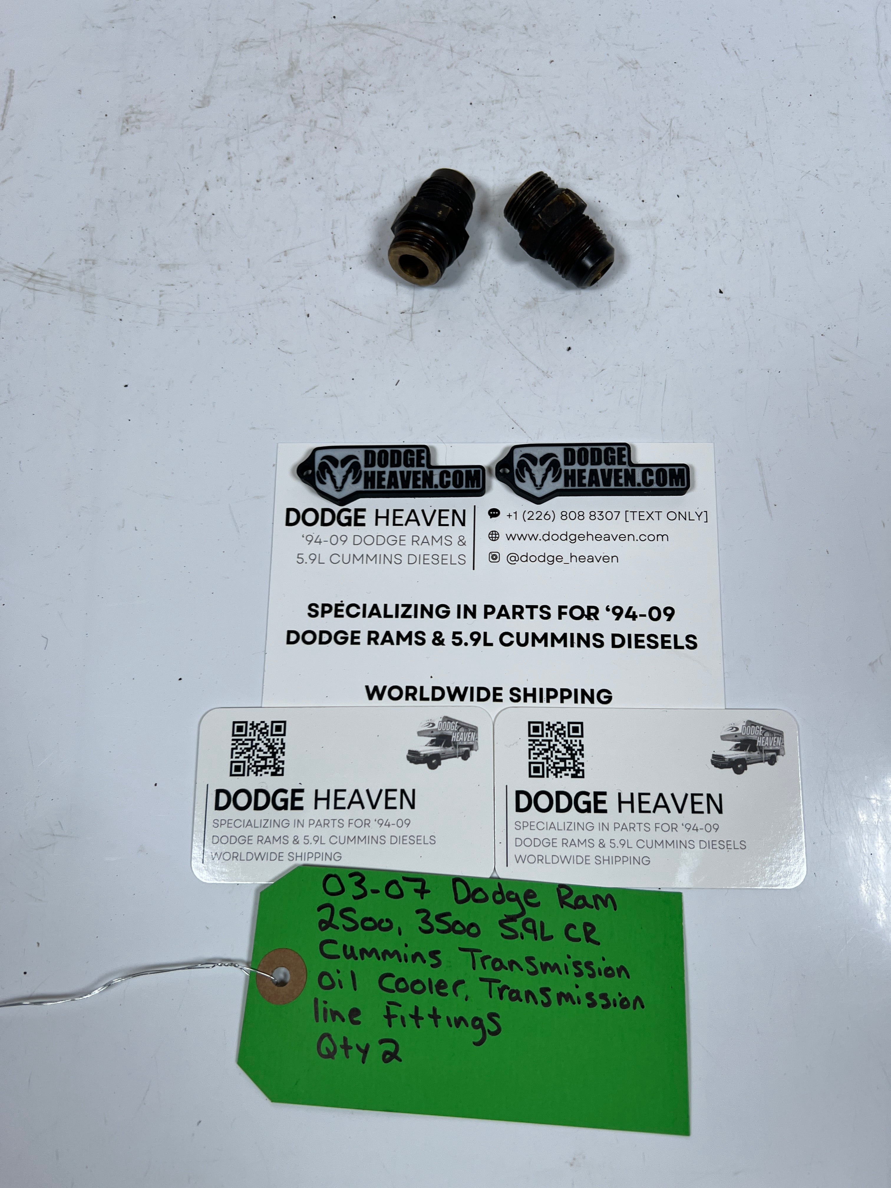 2003-2007 Dodge Ram 5.9L Cummins Transmission Oil Cooler Line Fittings QTY 2