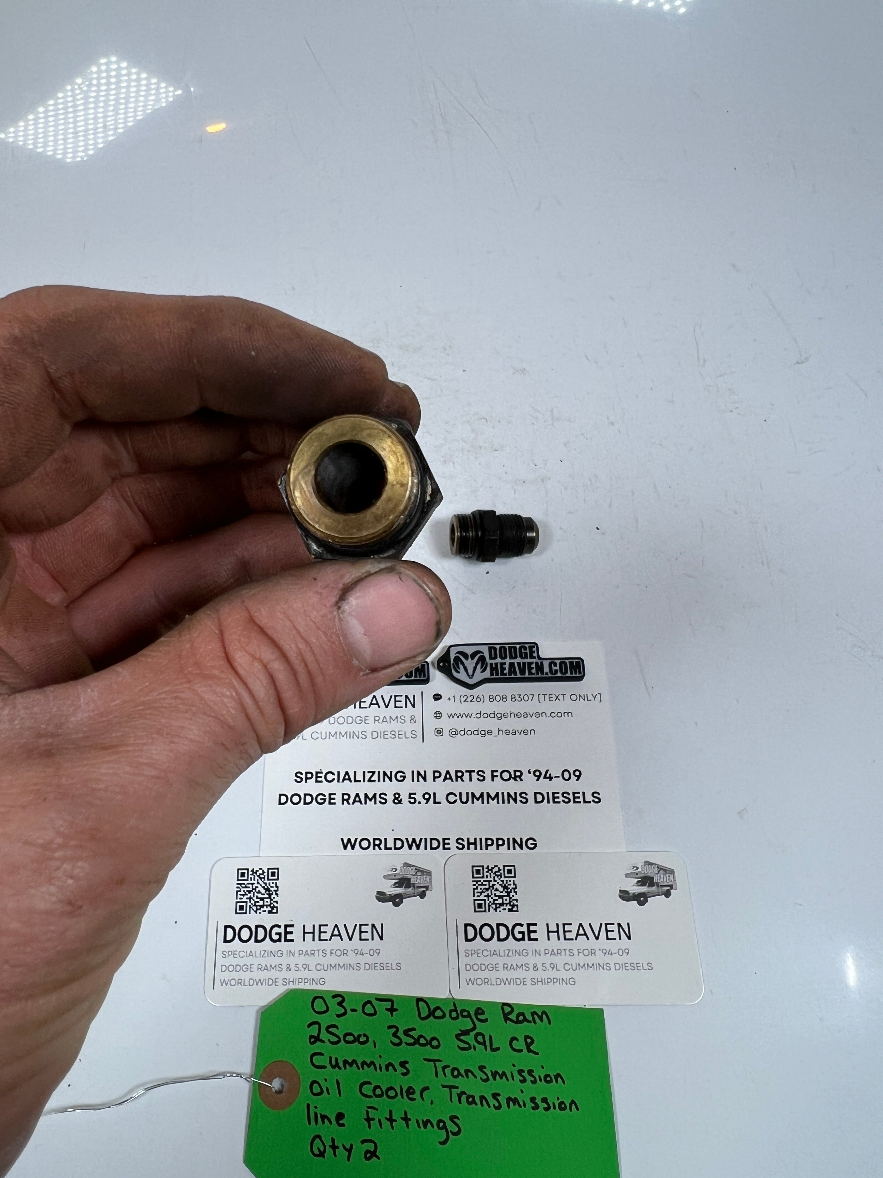 2003-2007 Dodge Ram 5.9L Cummins Transmission Oil Cooler Line Fittings QTY 2