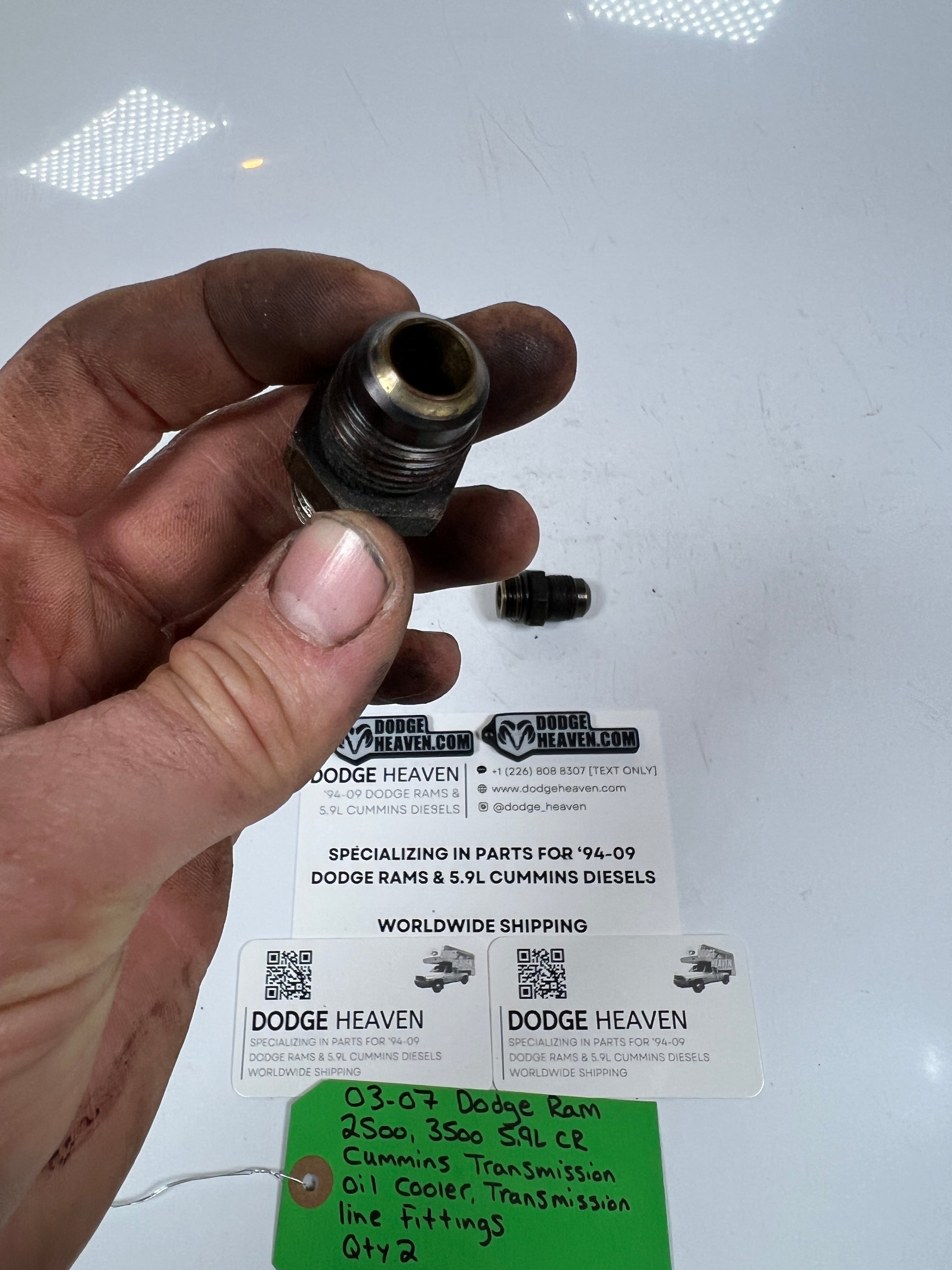 2003-2007 Dodge Ram 5.9L Cummins Transmission Oil Cooler Line Fittings QTY 2