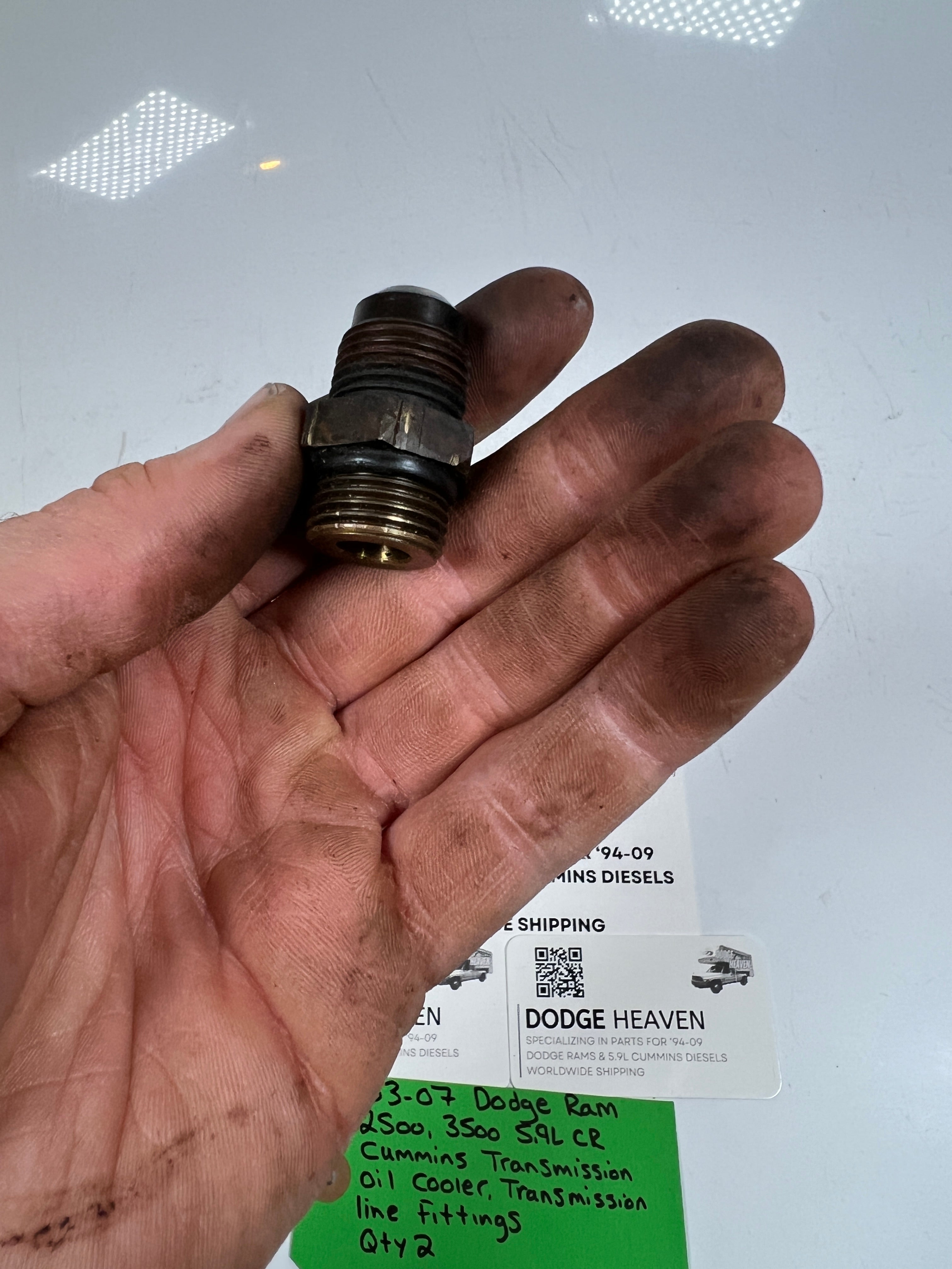 2003-2007 Dodge Ram 5.9L Cummins Transmission Oil Cooler Line Fittings QTY 2