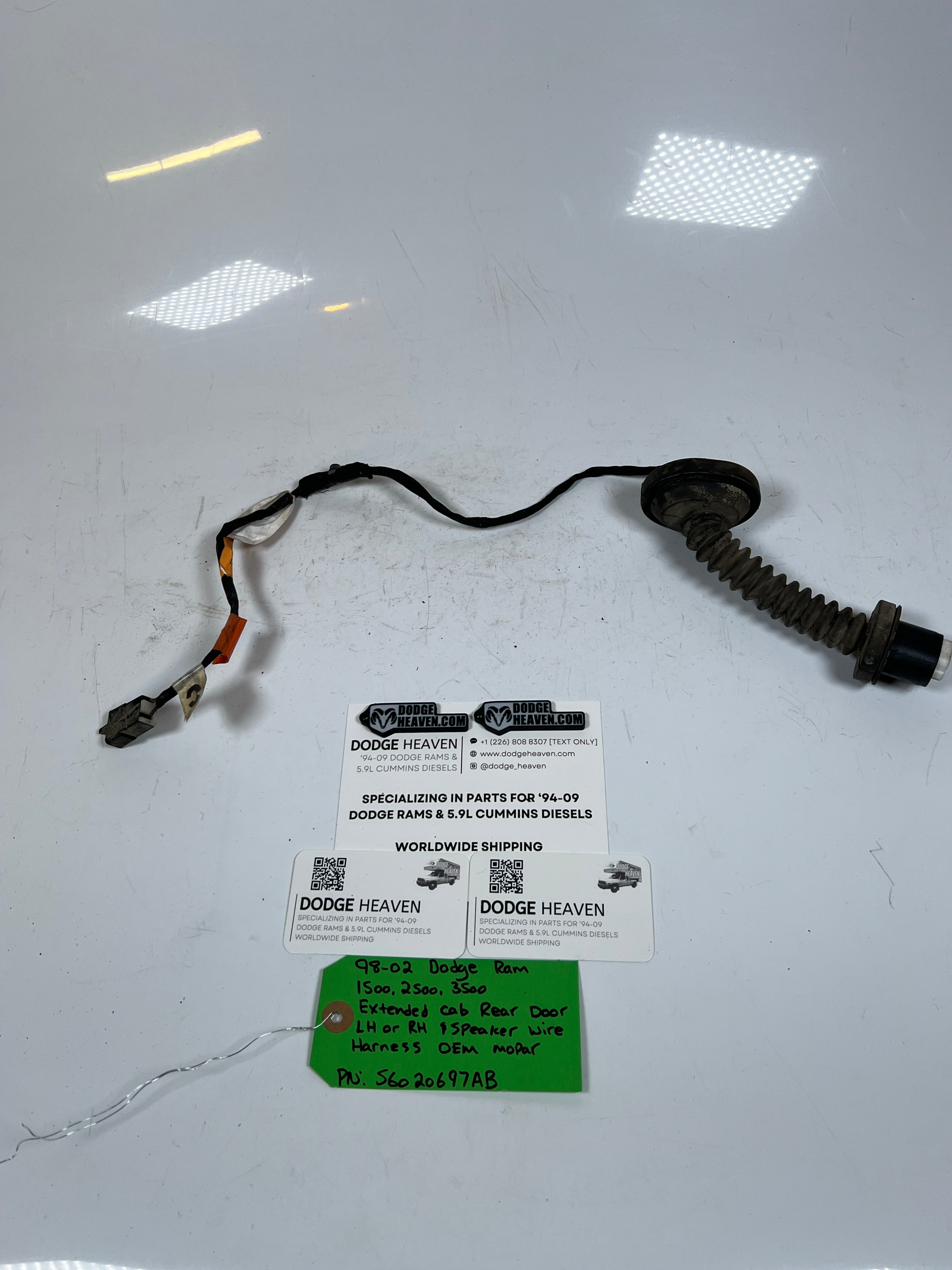 1998-2002 Dodge Ram Extended Cab Rear Door Wiring Harness