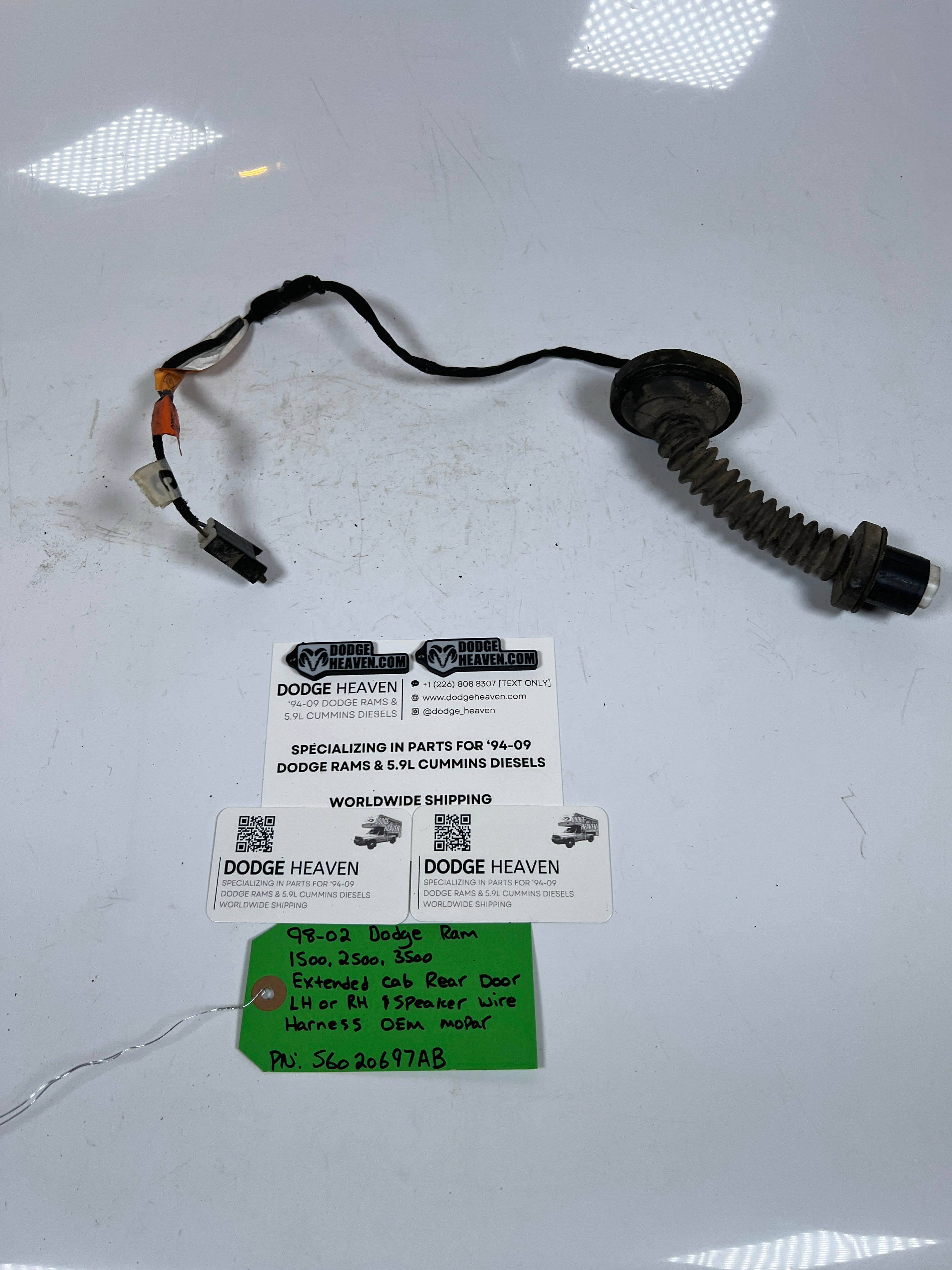 1998-2002 Dodge Ram Extended Cab Rear Door Wiring Harness
